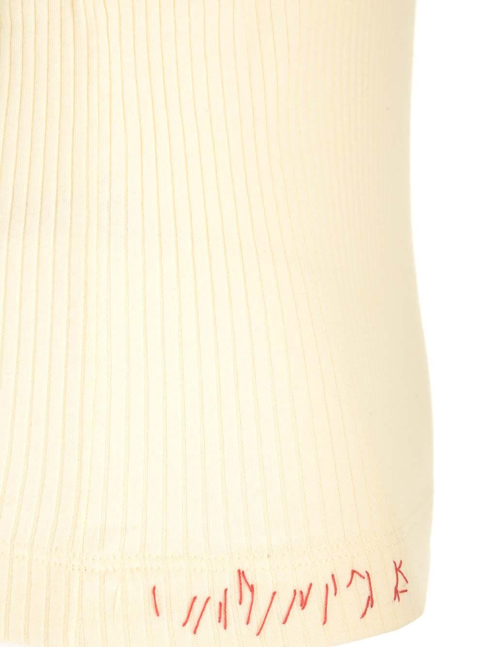 Shop Marni Ribbed Tank Top In White