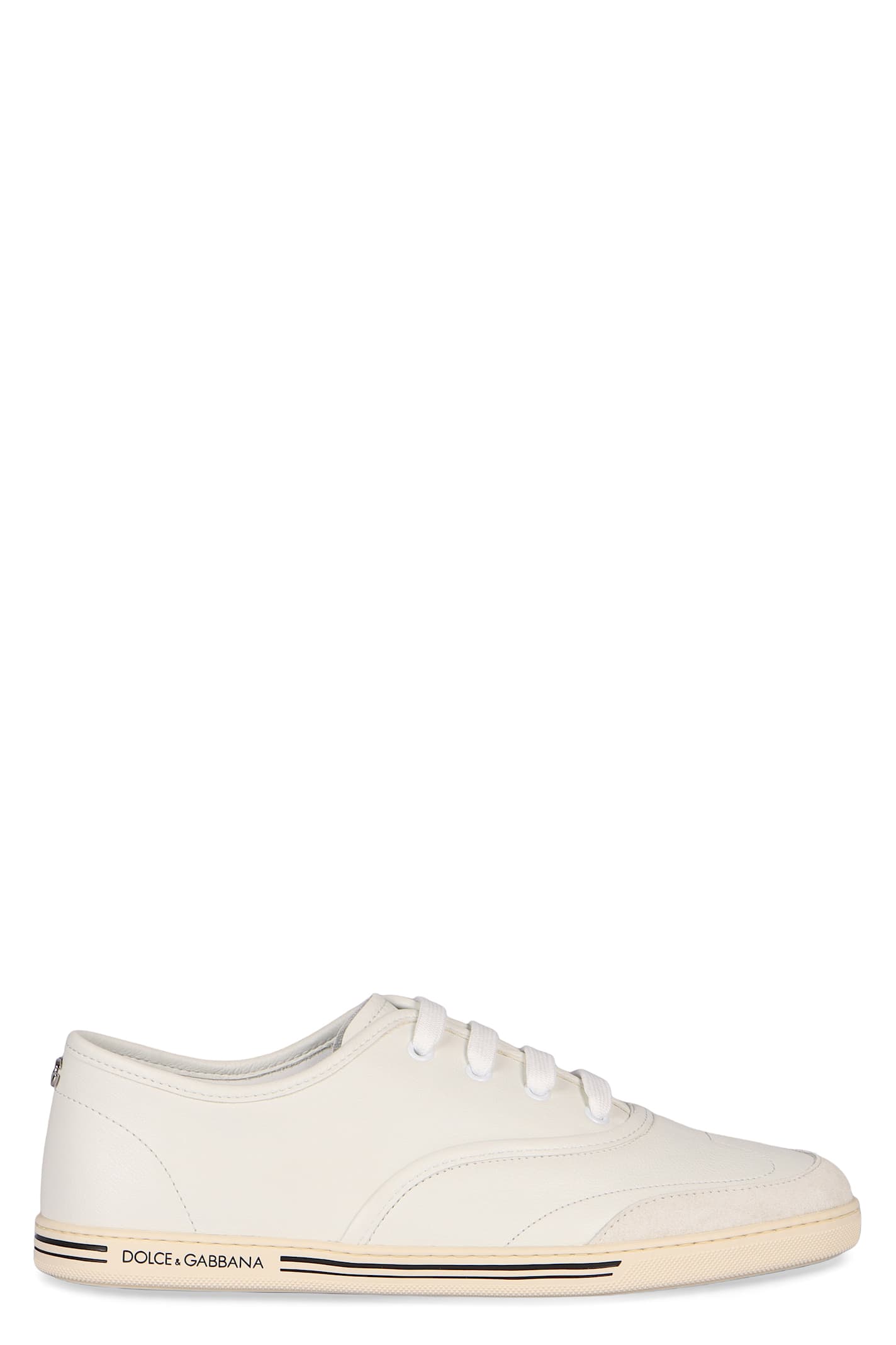 Dolce & Gabbana Lace-up Low-top Sneakers In White