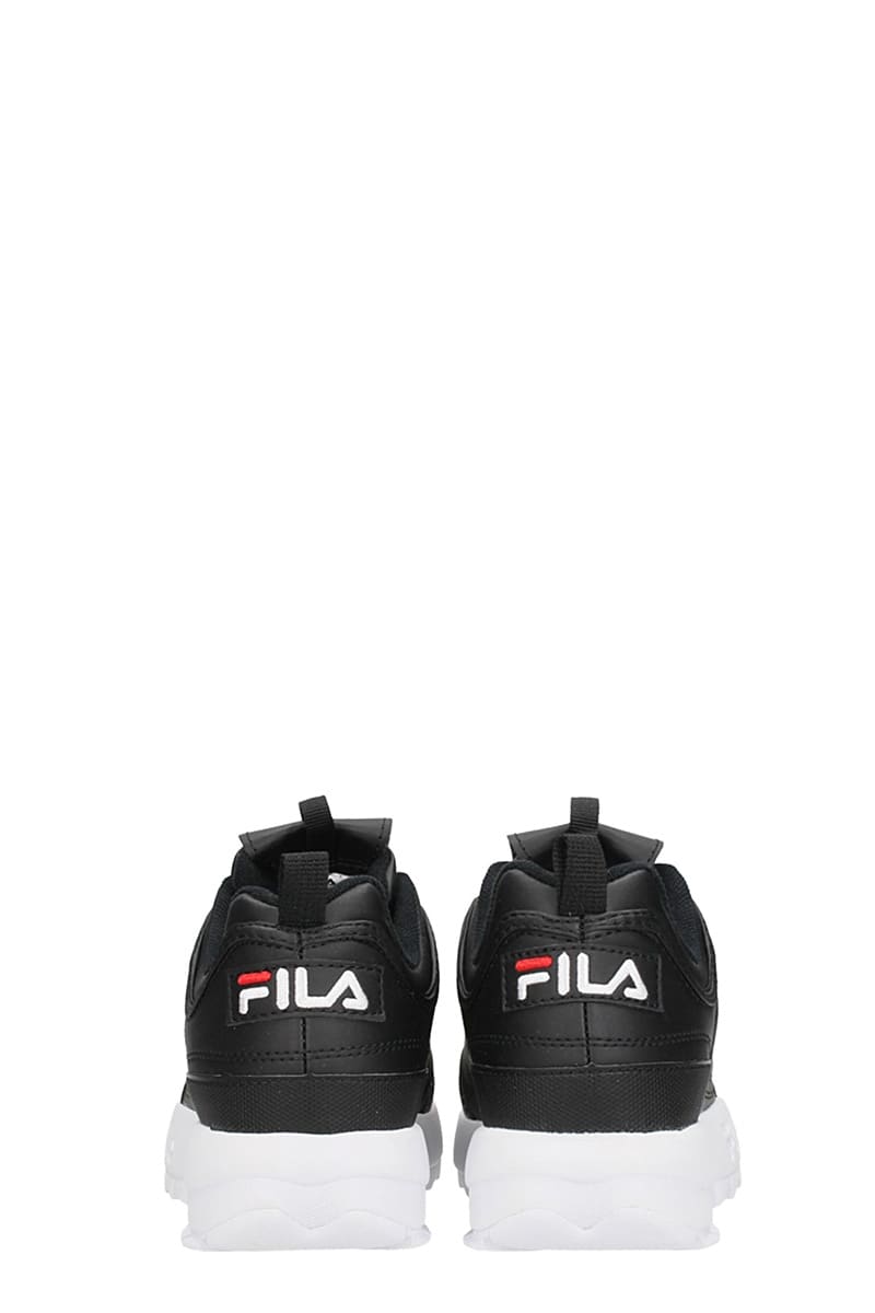 fila black leather shoes