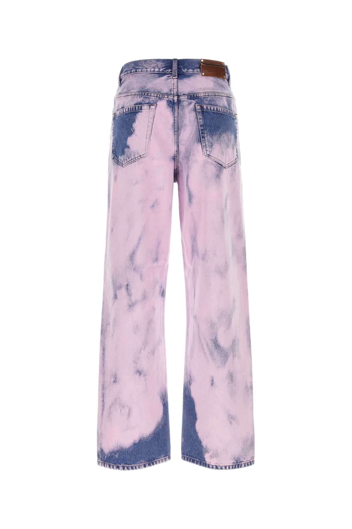 Dries Van Noten Two-tone Denim Jeans In Pink