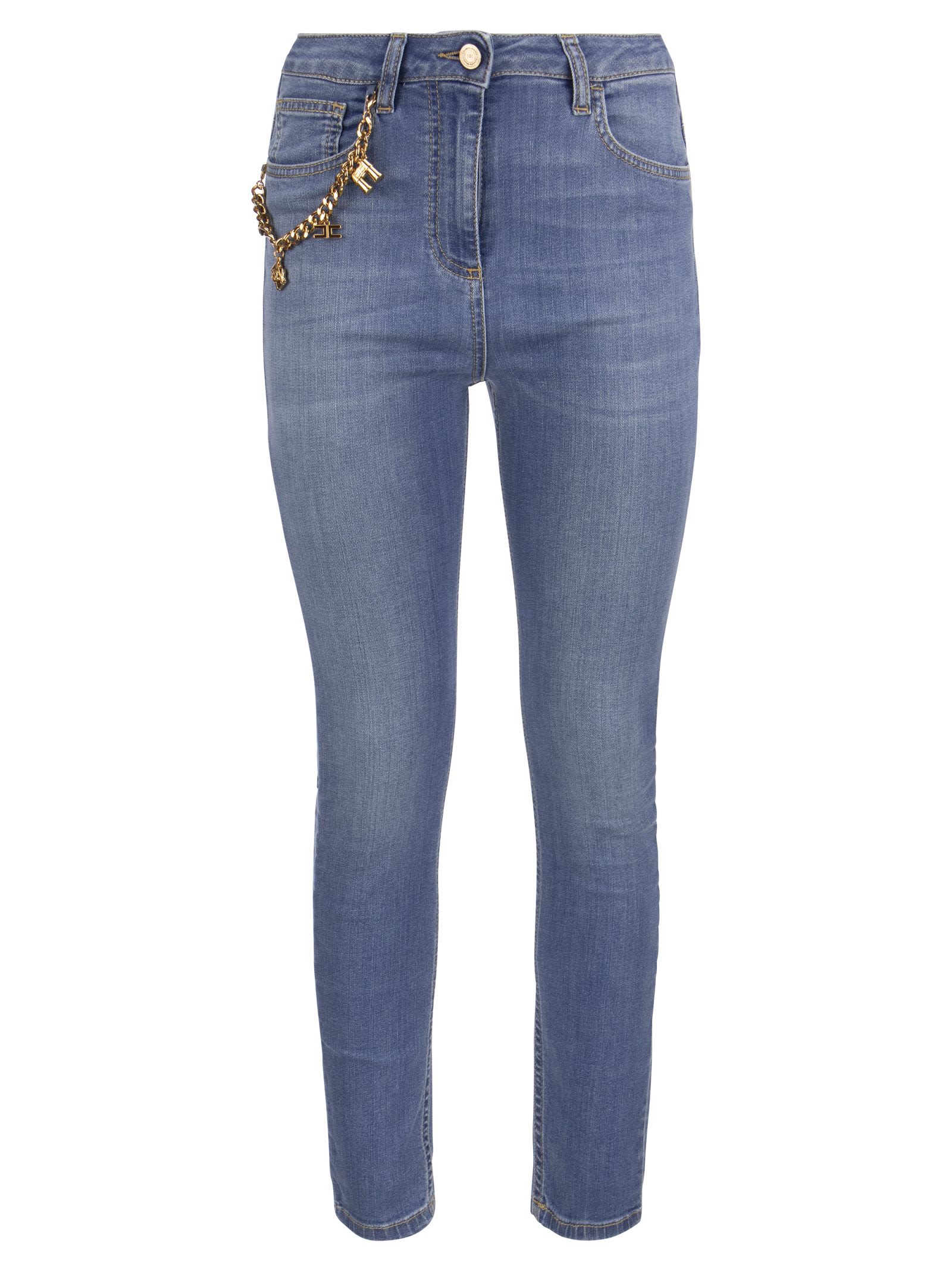 Elisabetta Franchi Skinny Jeans With Pendants