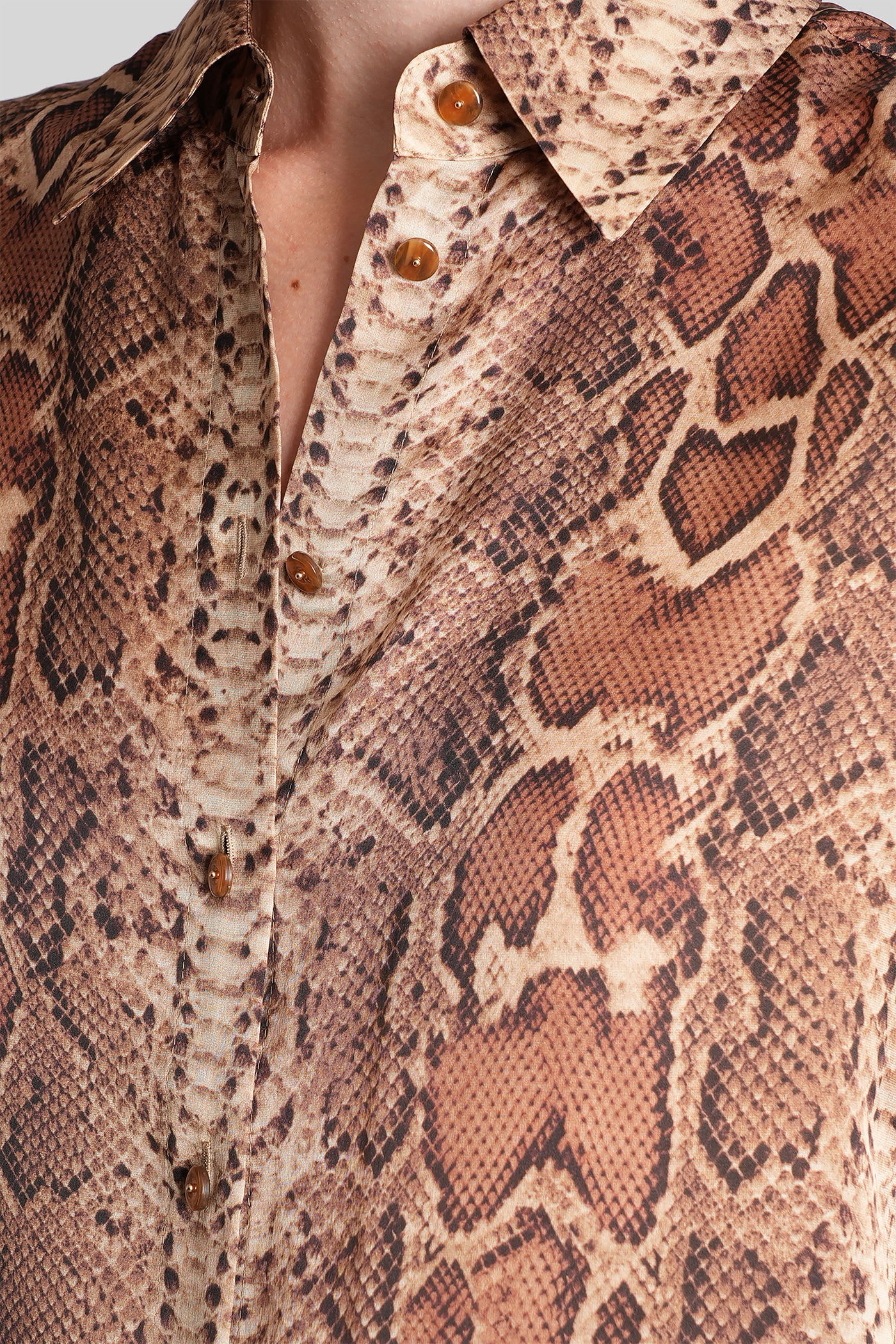 Zimmermann Shirt In Python Print Silk In Animal Print