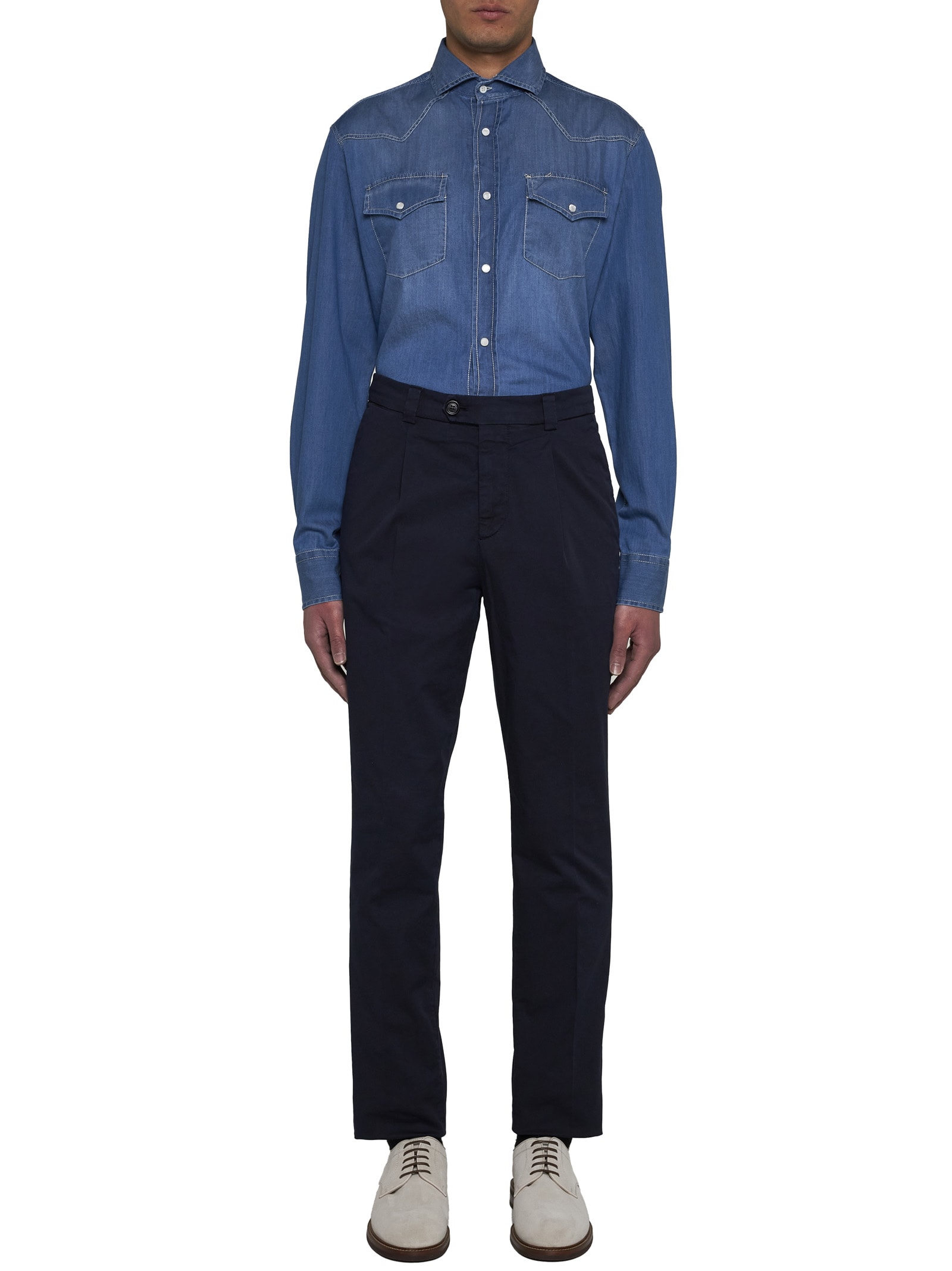 Brunello Cucinelli Pants In Blue