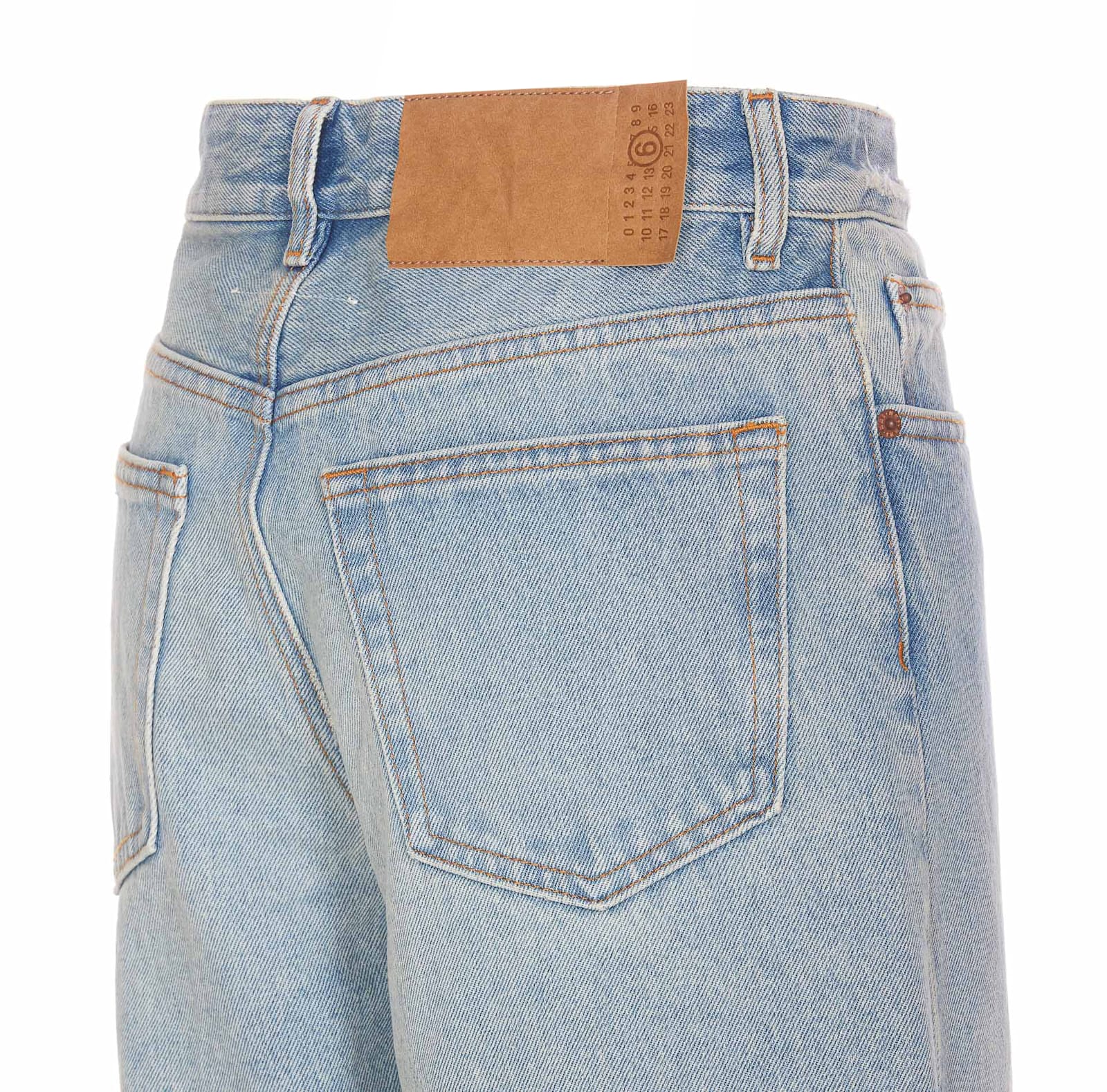 Shop Mm6 Maison Margiela Denim Jeans In Blue