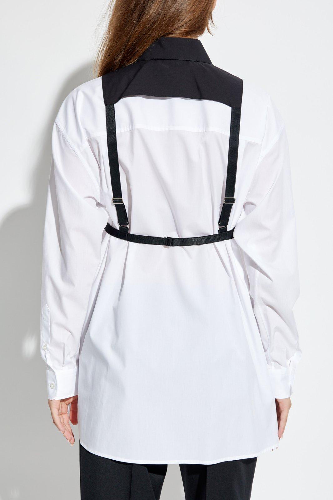 Dolce & Gabbana Paneled Button-up Shirt In White
