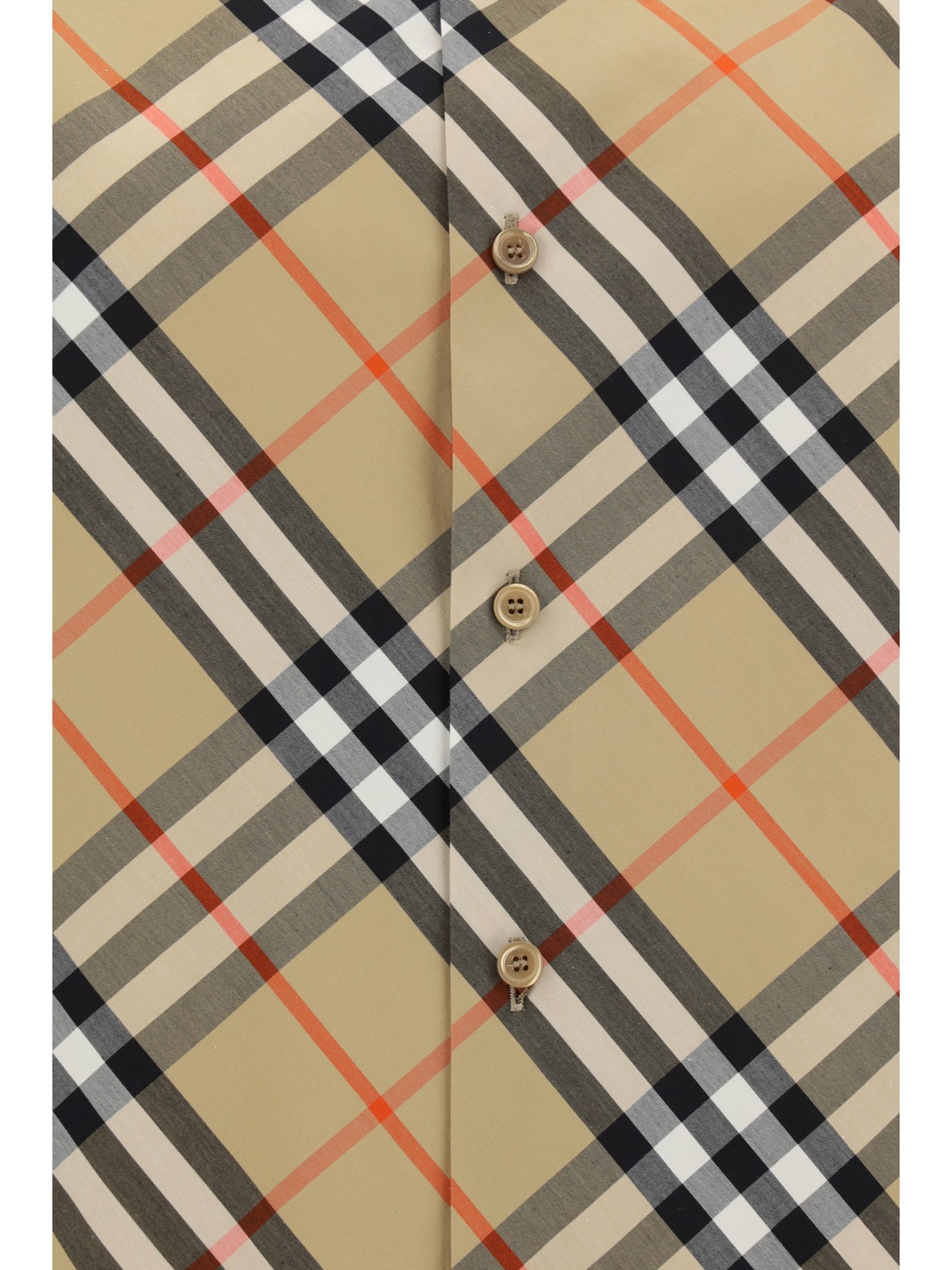 Shop Burberry Shirt In Sand Ip Check