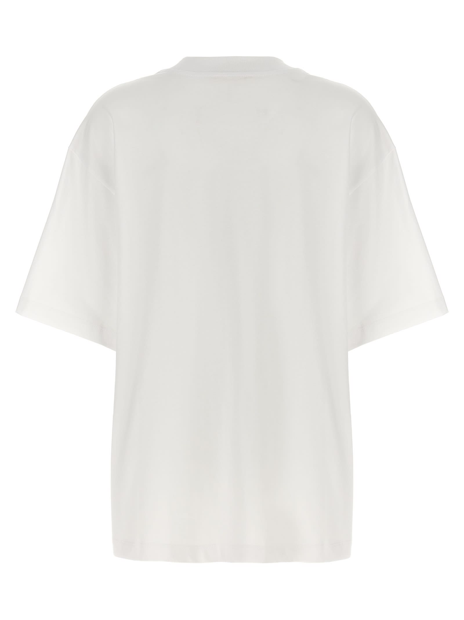 Shop Marni Logo Print T-shirt In White/black