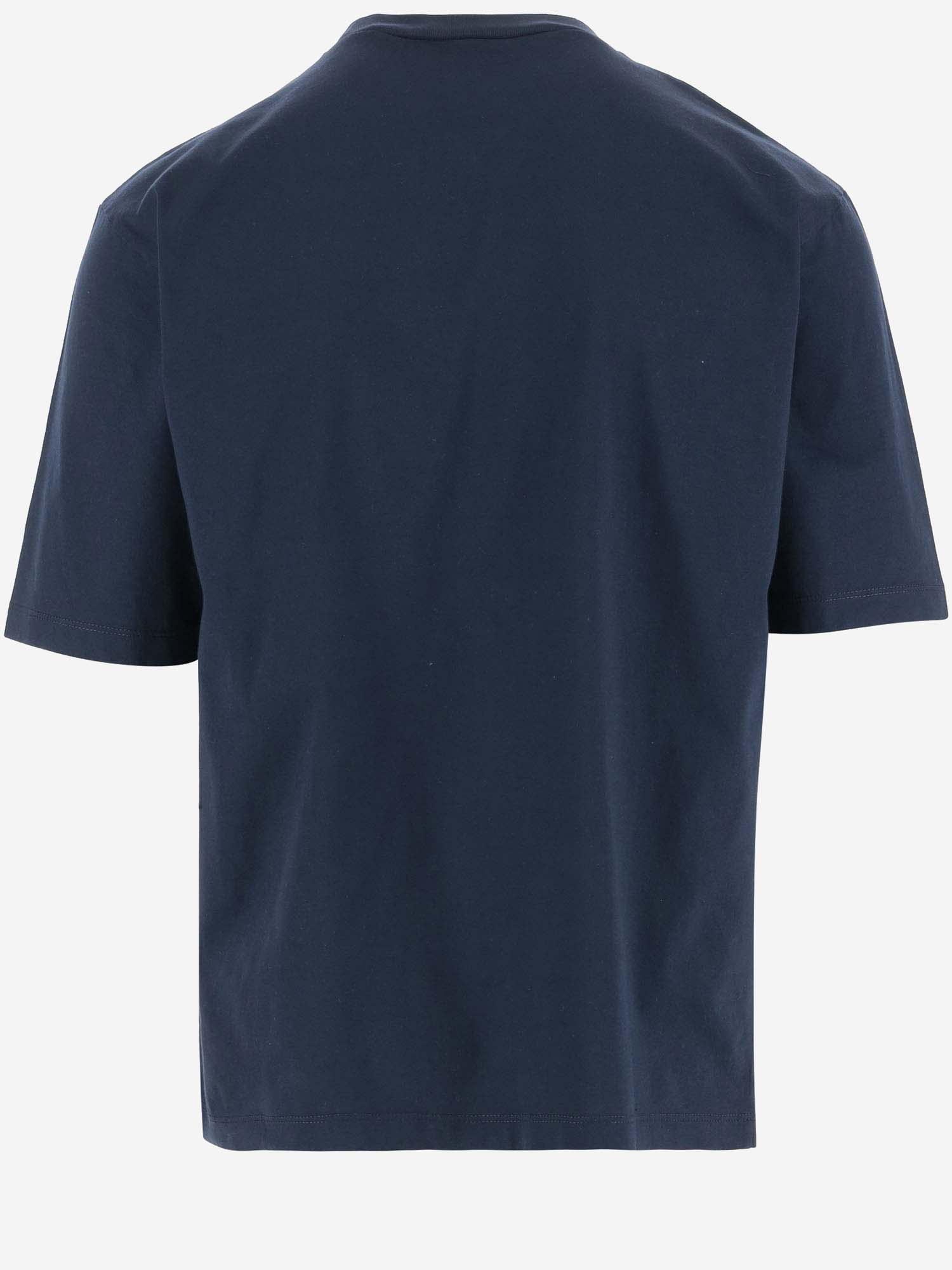 Shop Dsquared2 Cotton T-shirt With Logo In Blue Navy