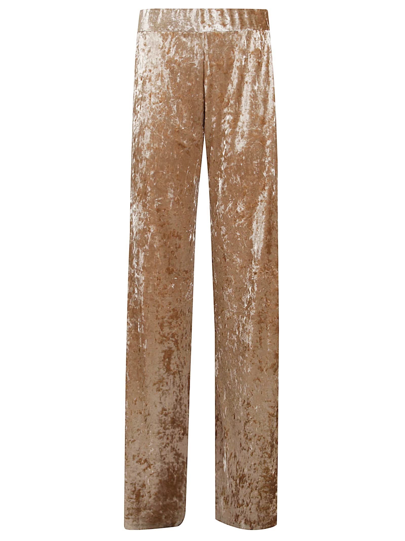 Forte_Forte Iridescent Stretch Velvet High Waist Pants