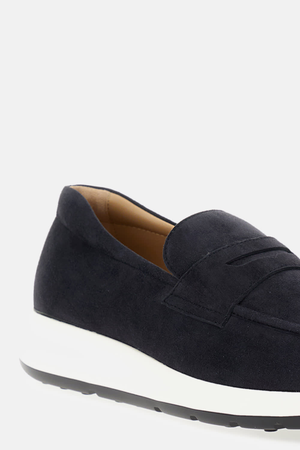 Tod's Round Toe Low-top Loafers In Blue
