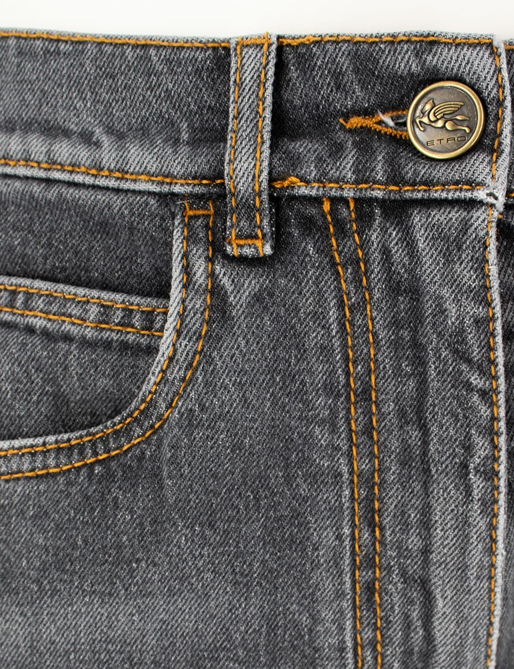 Shop Etro Jeans In Denim Medium Grey