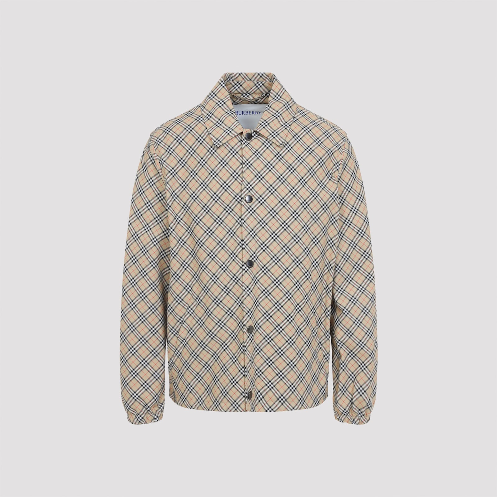 Burberry Slindon Check Jacket Men In Neutral