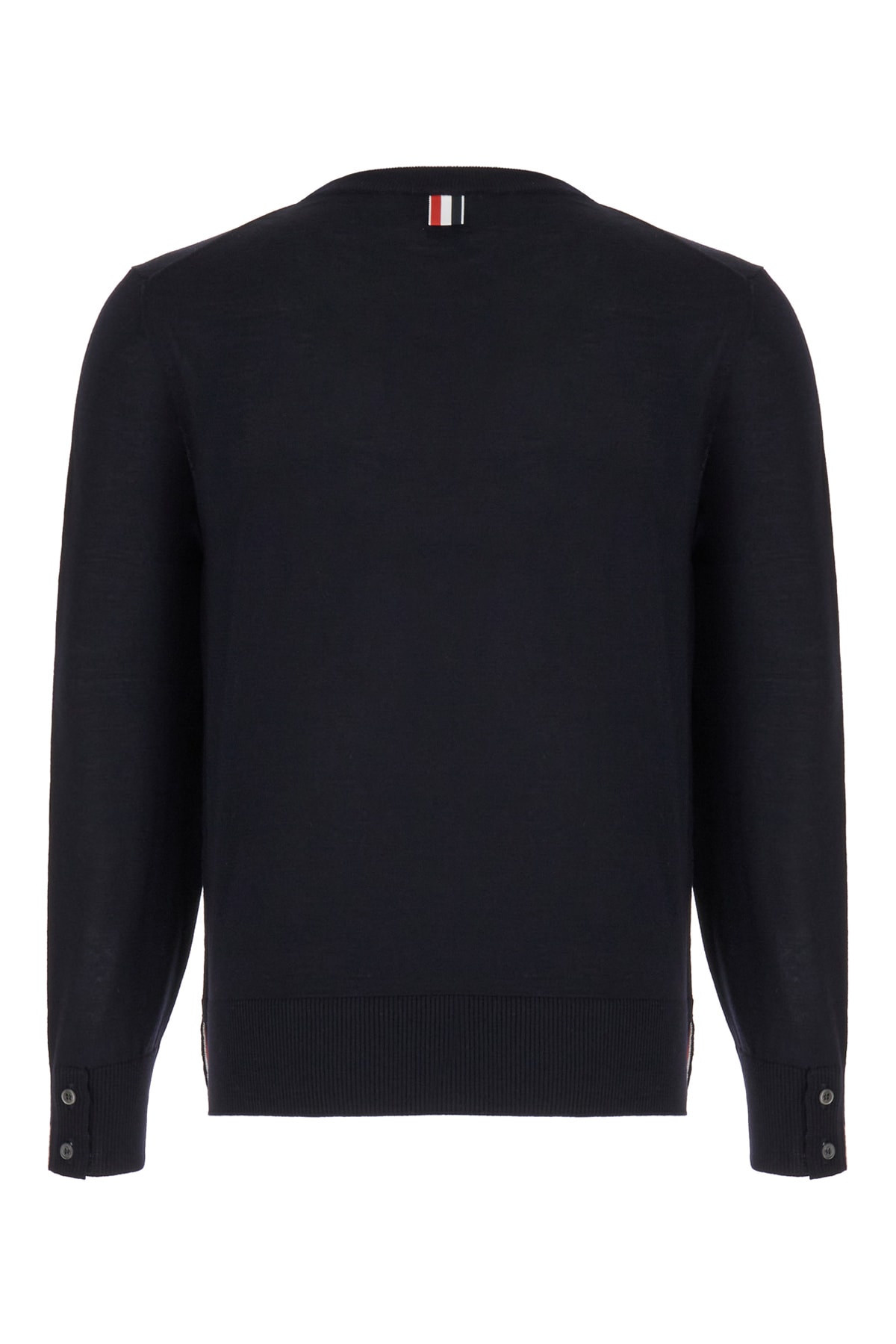 THOM BROWNE MIDNIGHT BLUE WOOL BLEND SWEATER 