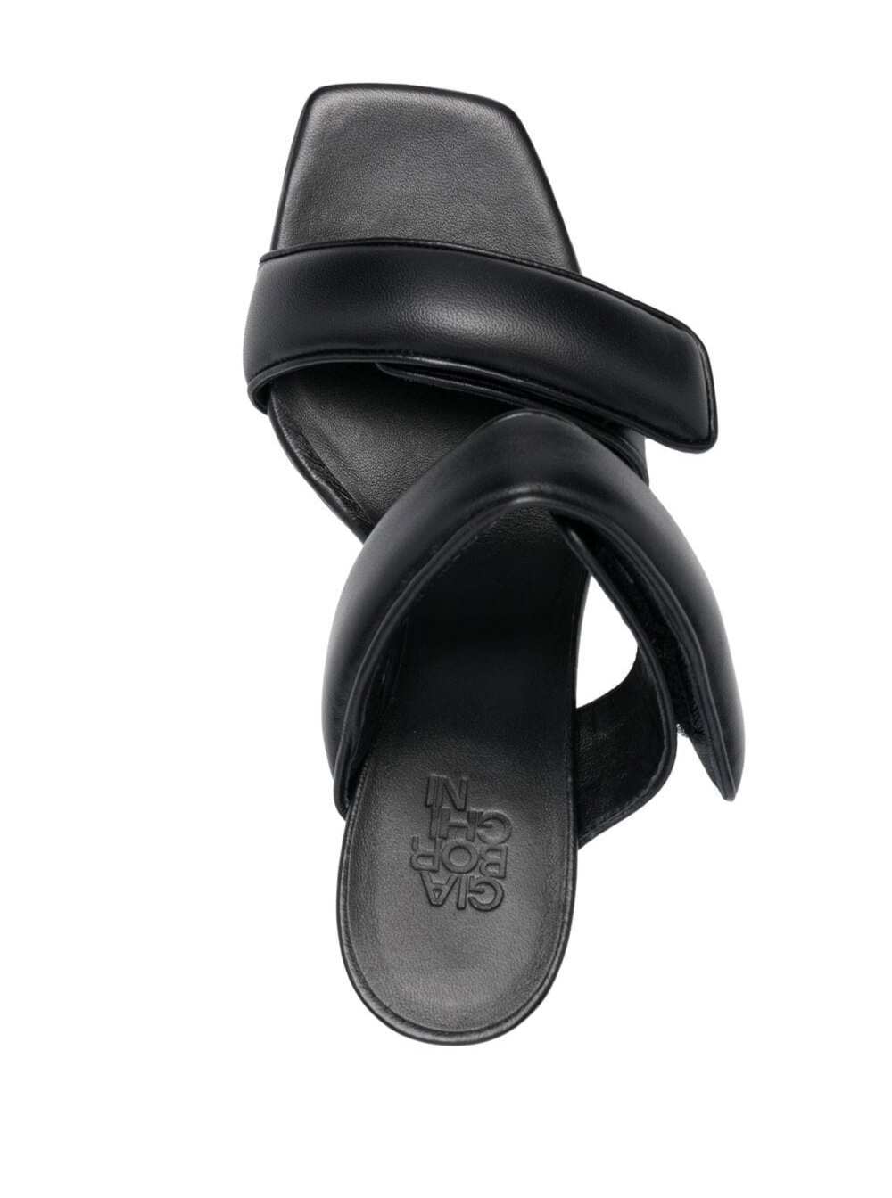 Shop Gia Borghini Black Perni X Pernille Teisbaek Sandals In Leather Woman