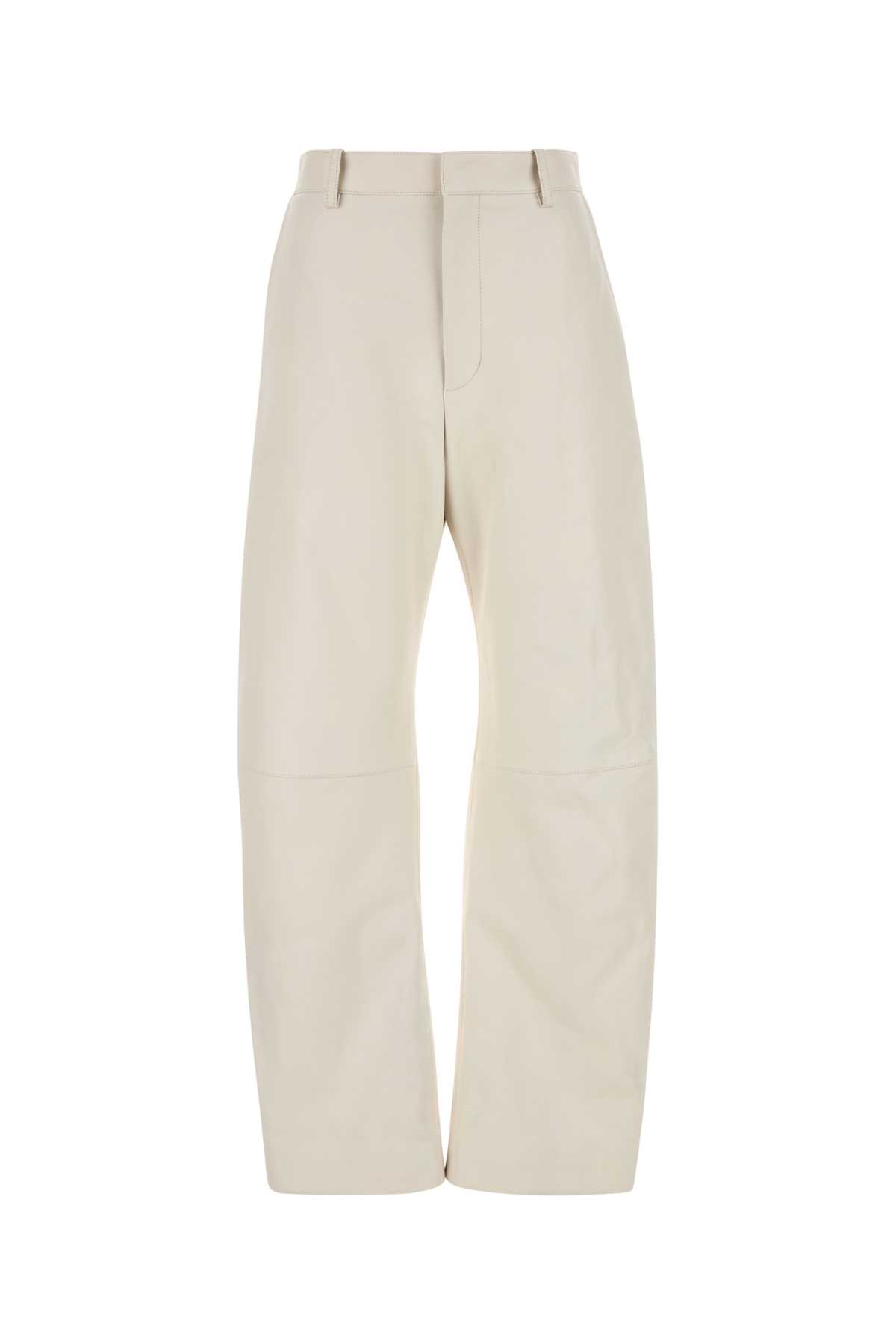 BOTTEGA VENETA WHITE NAPPA LEATHER PANT