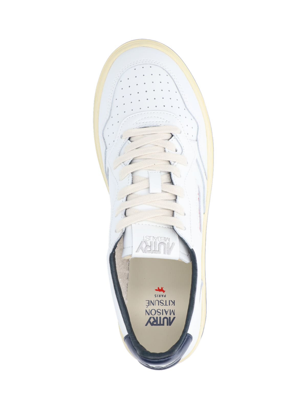 Autry X Maison Kitsune Medalist Low Top Sneakers In Blue