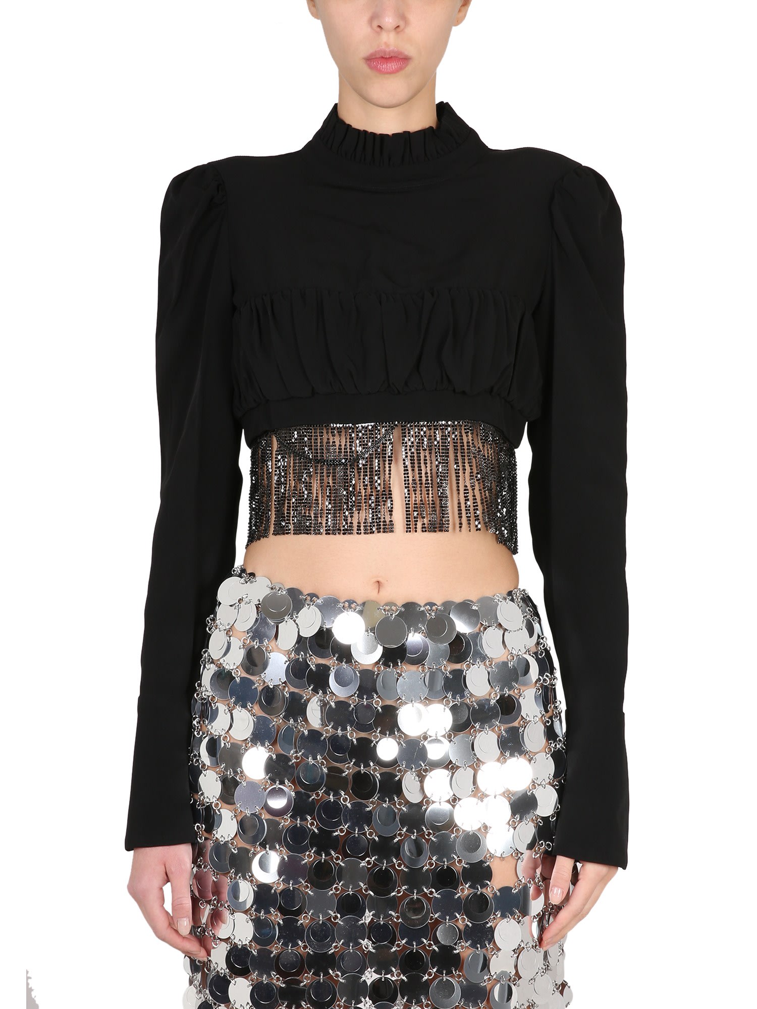 RABANNE CROP TOP WITH BANGS