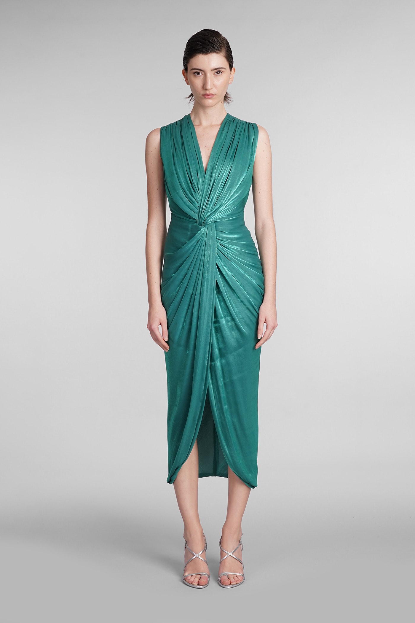 Costarellos Franca Dress In Green Polyester