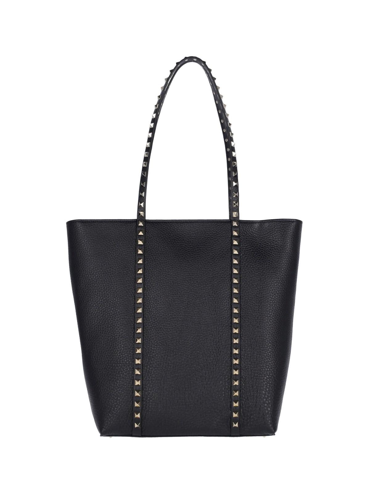 Valentino Rockstud Tote Bag In Nero