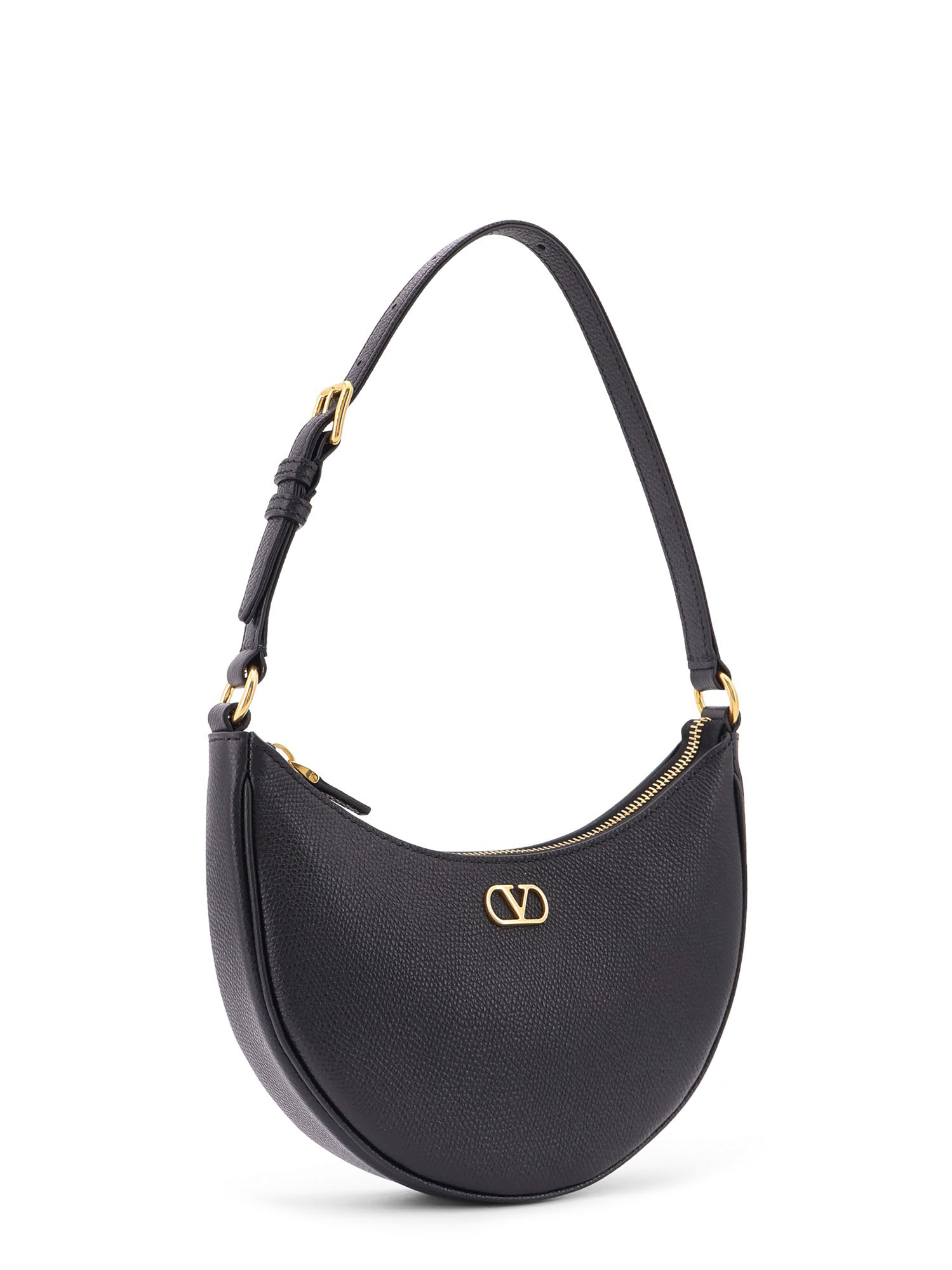 Valentino Black Vlogo Signature Mini Hobo Bag