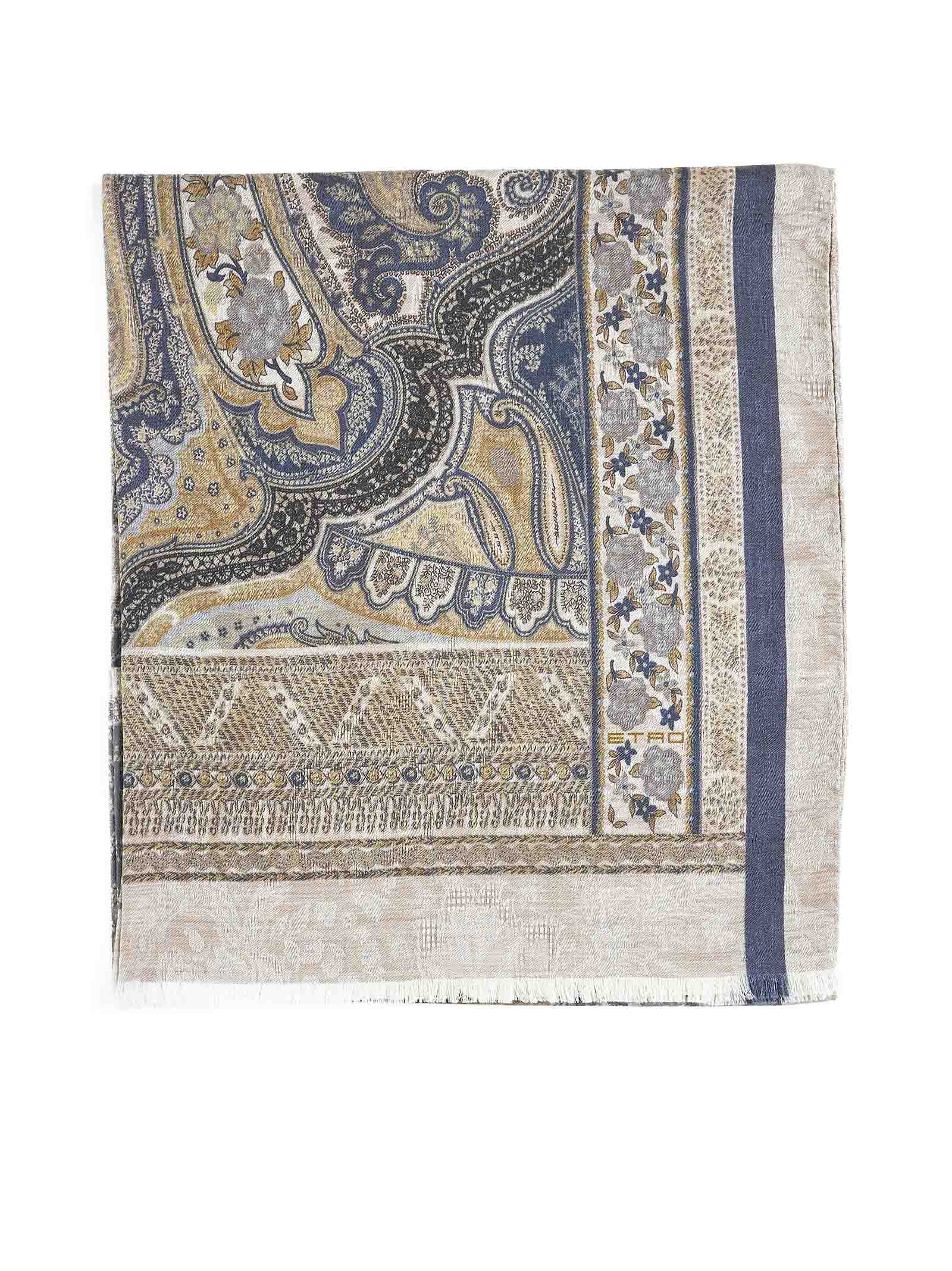 Shop Etro Scarf In Stampa F.do Bejge