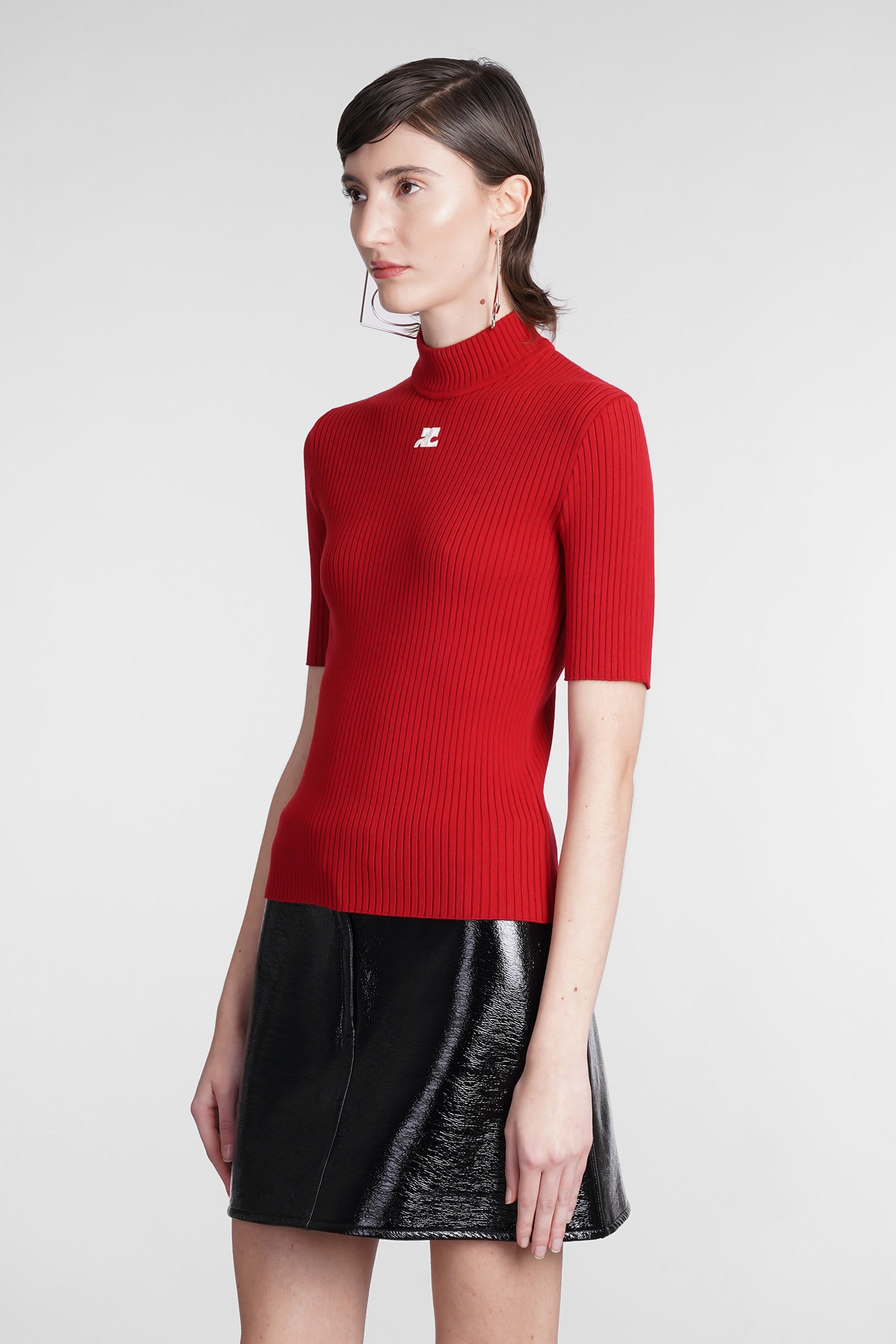 Courrèges Knitwear In Red Viscose In Red