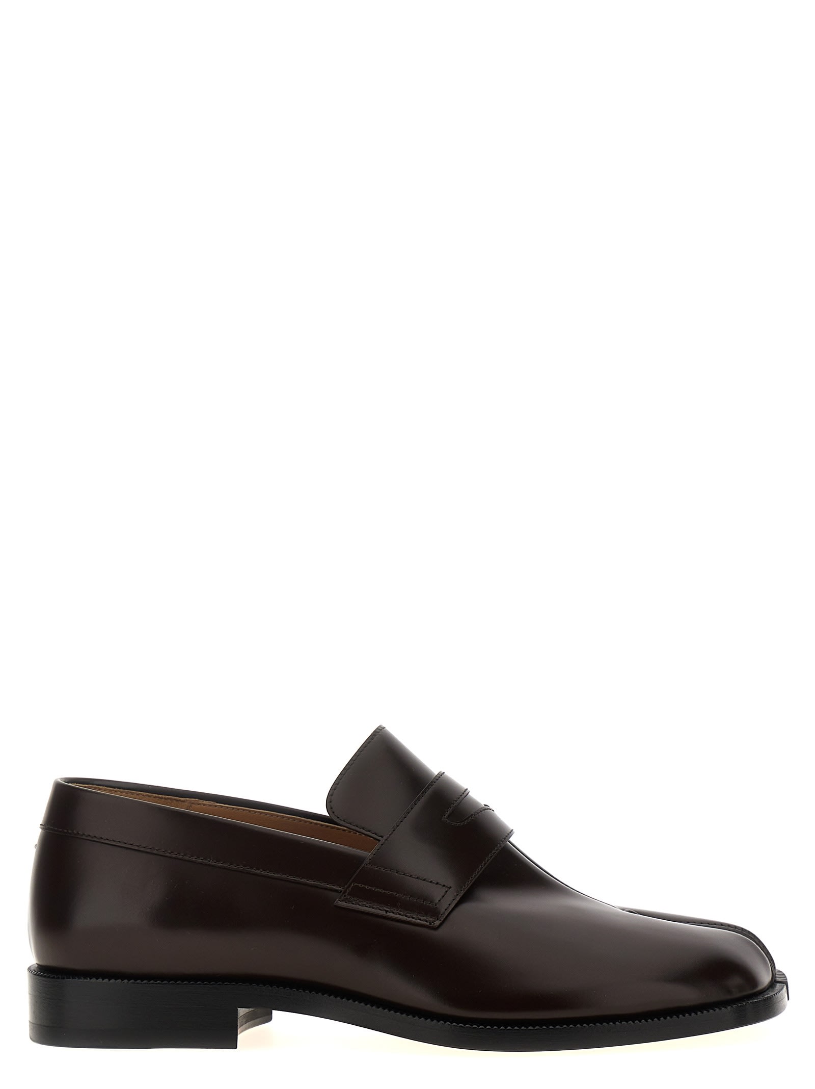 Shop Maison Margiela Tabi Loafers In Brown