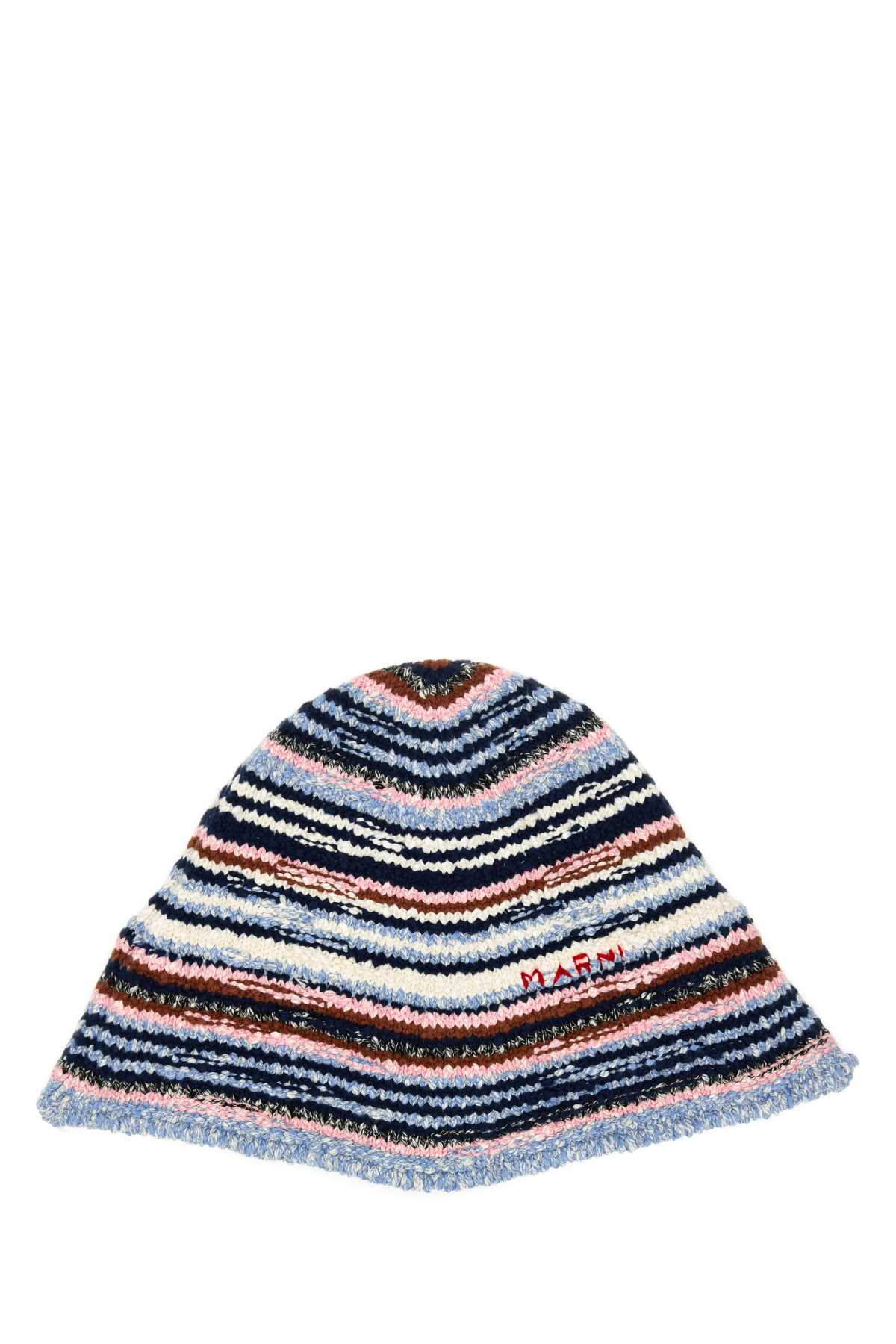 Shop Marni Embroidered Cotton Bucket Hat In Opal