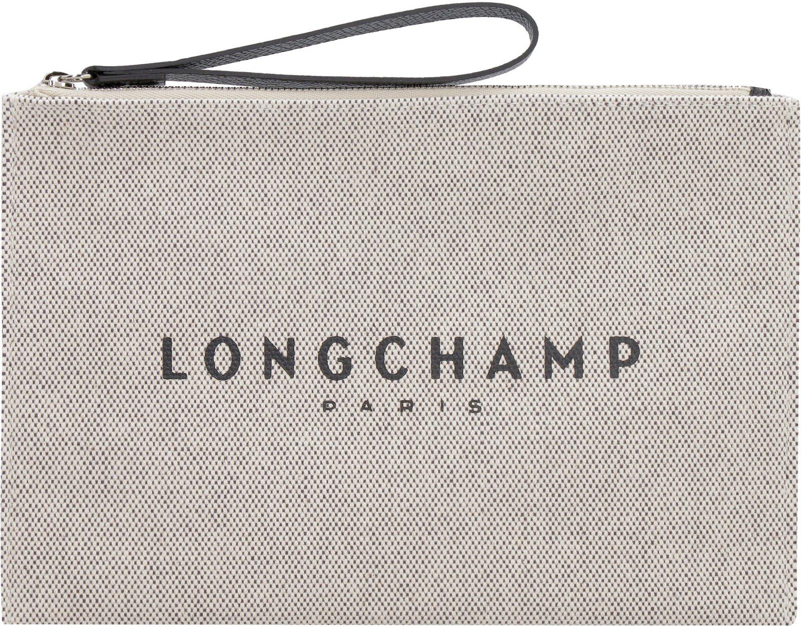 Logo Print Zipped Clutch Bag