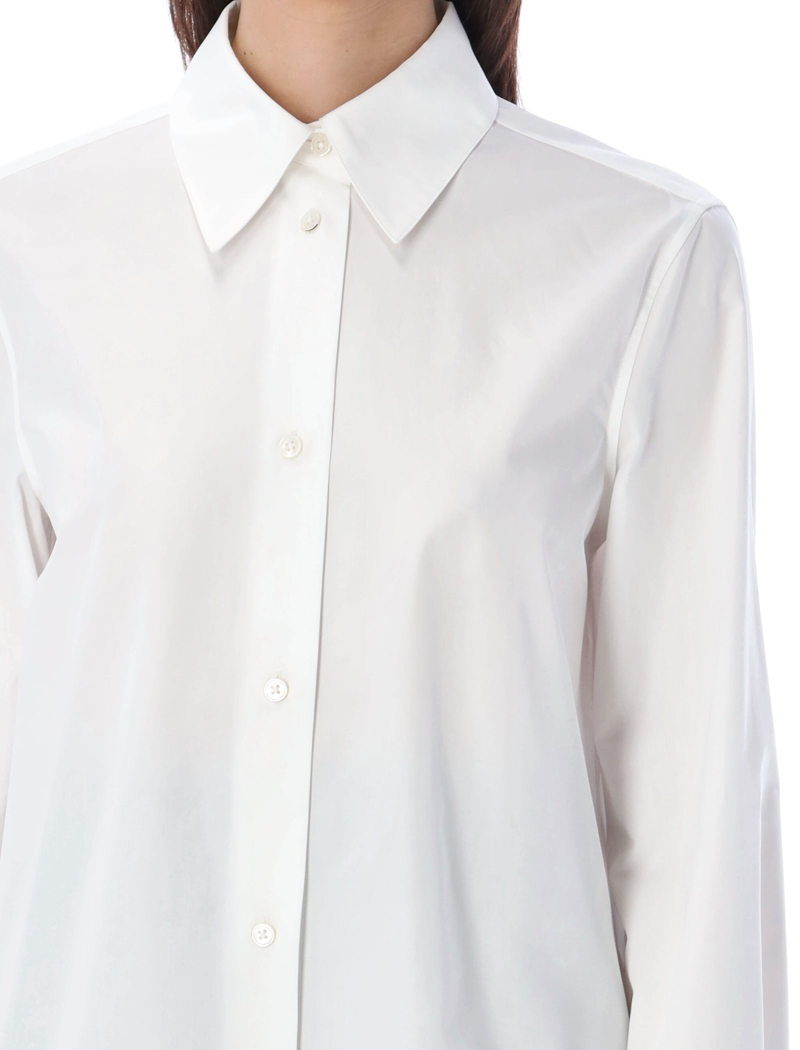 Shop Jil Sander Cotton Poplin Shirt