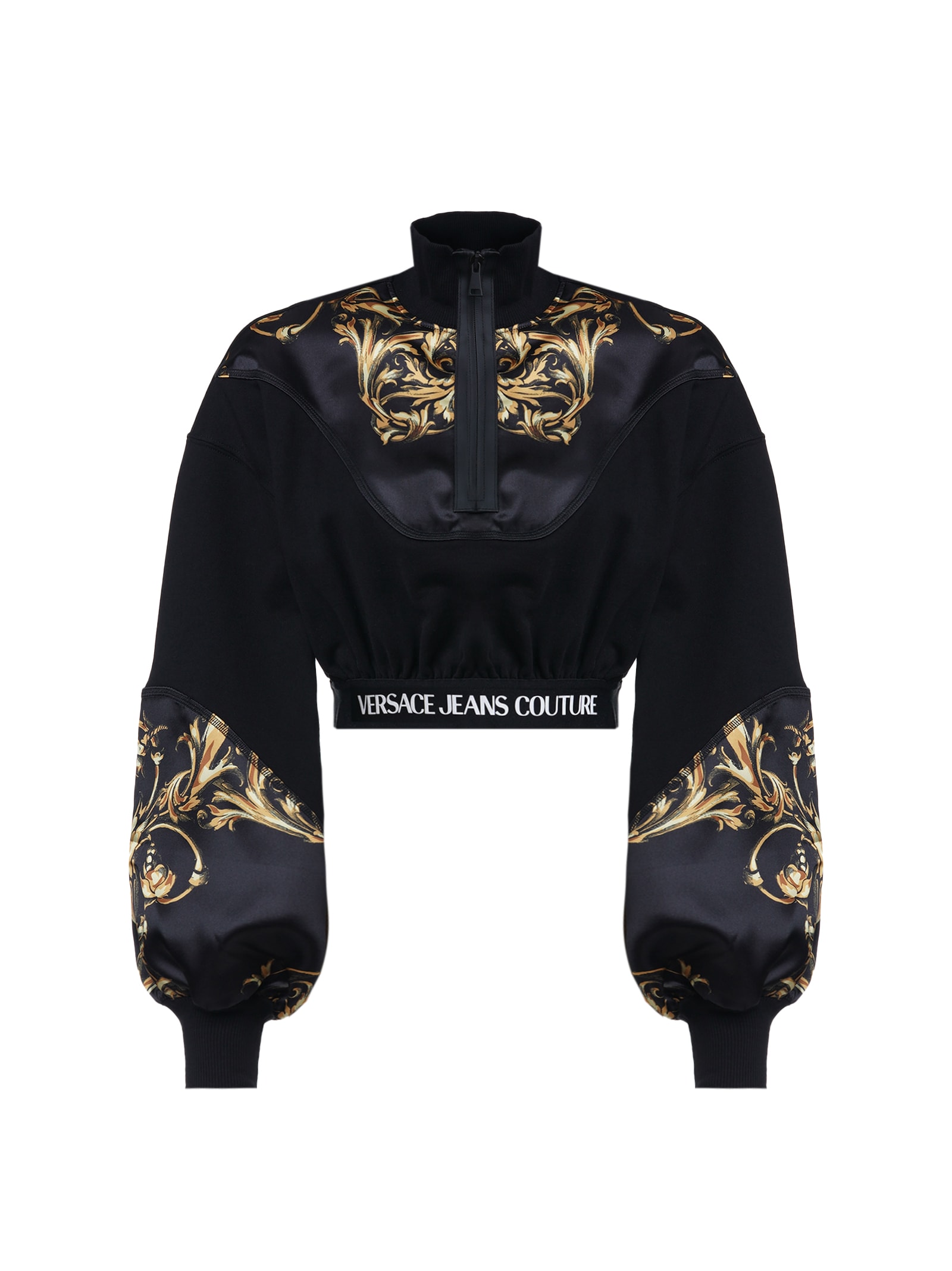 Versace Jeans Couture Sweatshirt With Print Satin Inserts