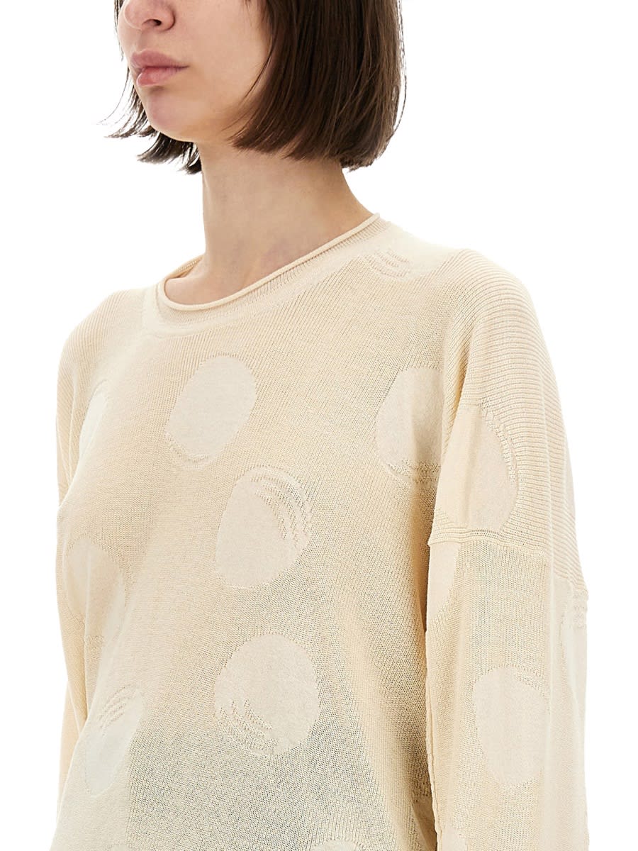 Uma Wang Shirt With Polka Dot Pattern In Ivory