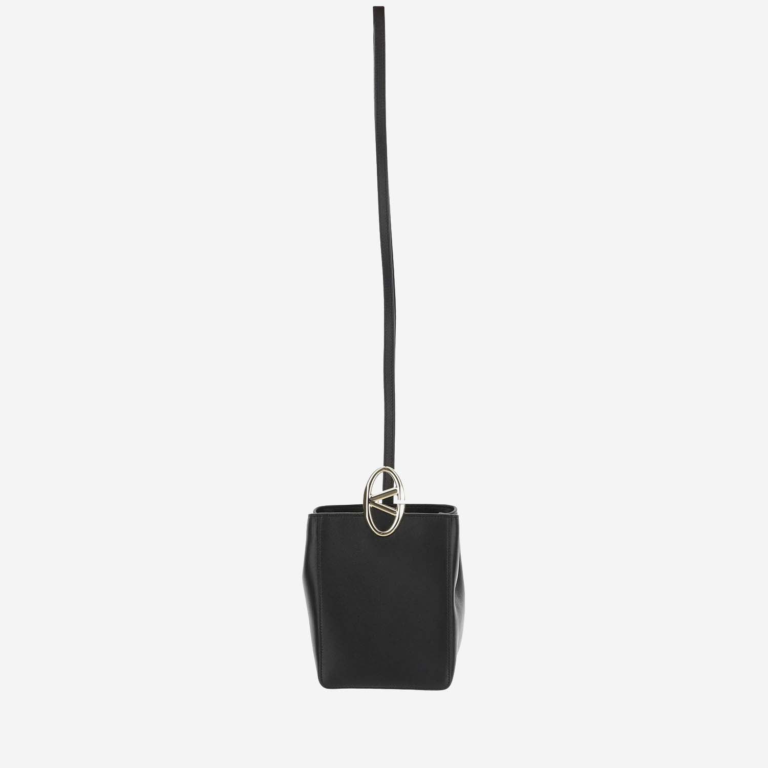 Shop Valentino Vlogo Shoulder Bag In Black