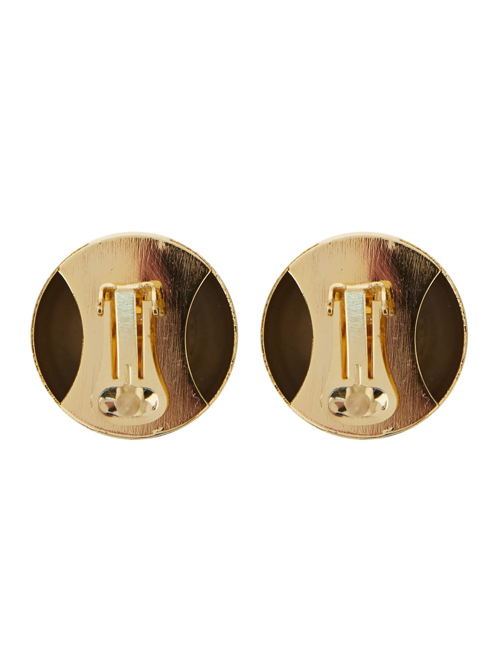 Silvia Gnecchi Sade Metallic Earings With Rear Closure And Circular Shape In Brass Woman In Neutral