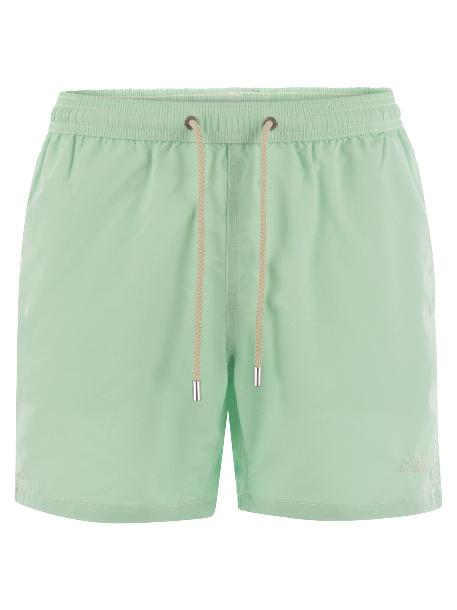Shop Mc2 Saint Barth Patmos - Beach Shorts In Mint