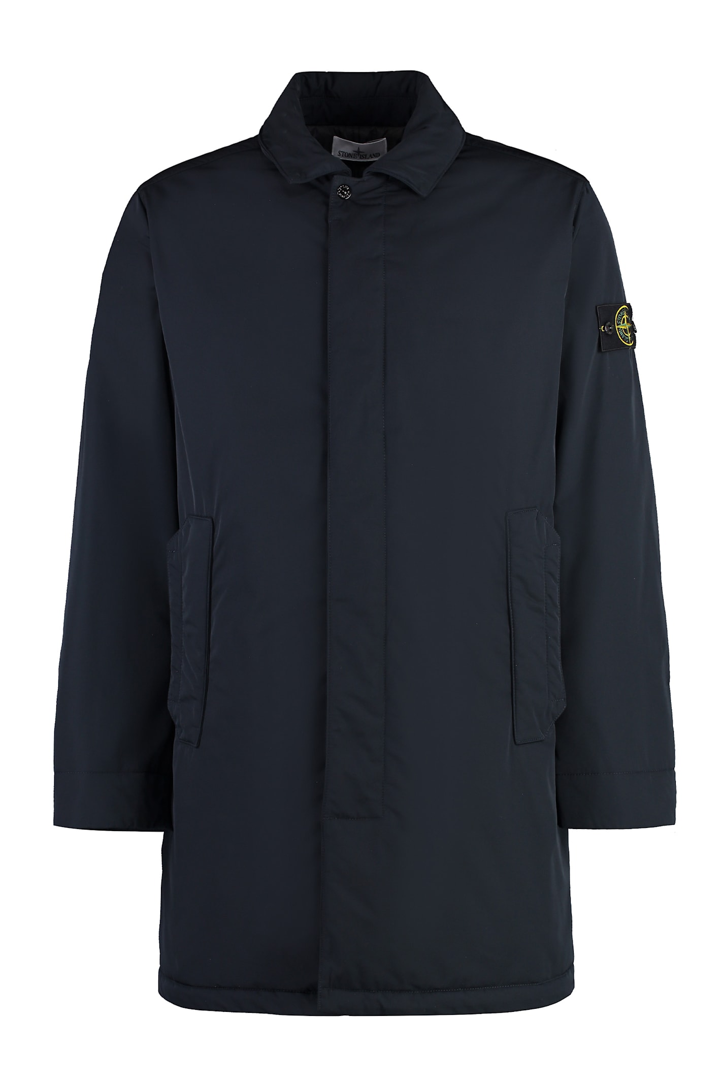 Shop Stone Island Technical Fabric Parka In Blue