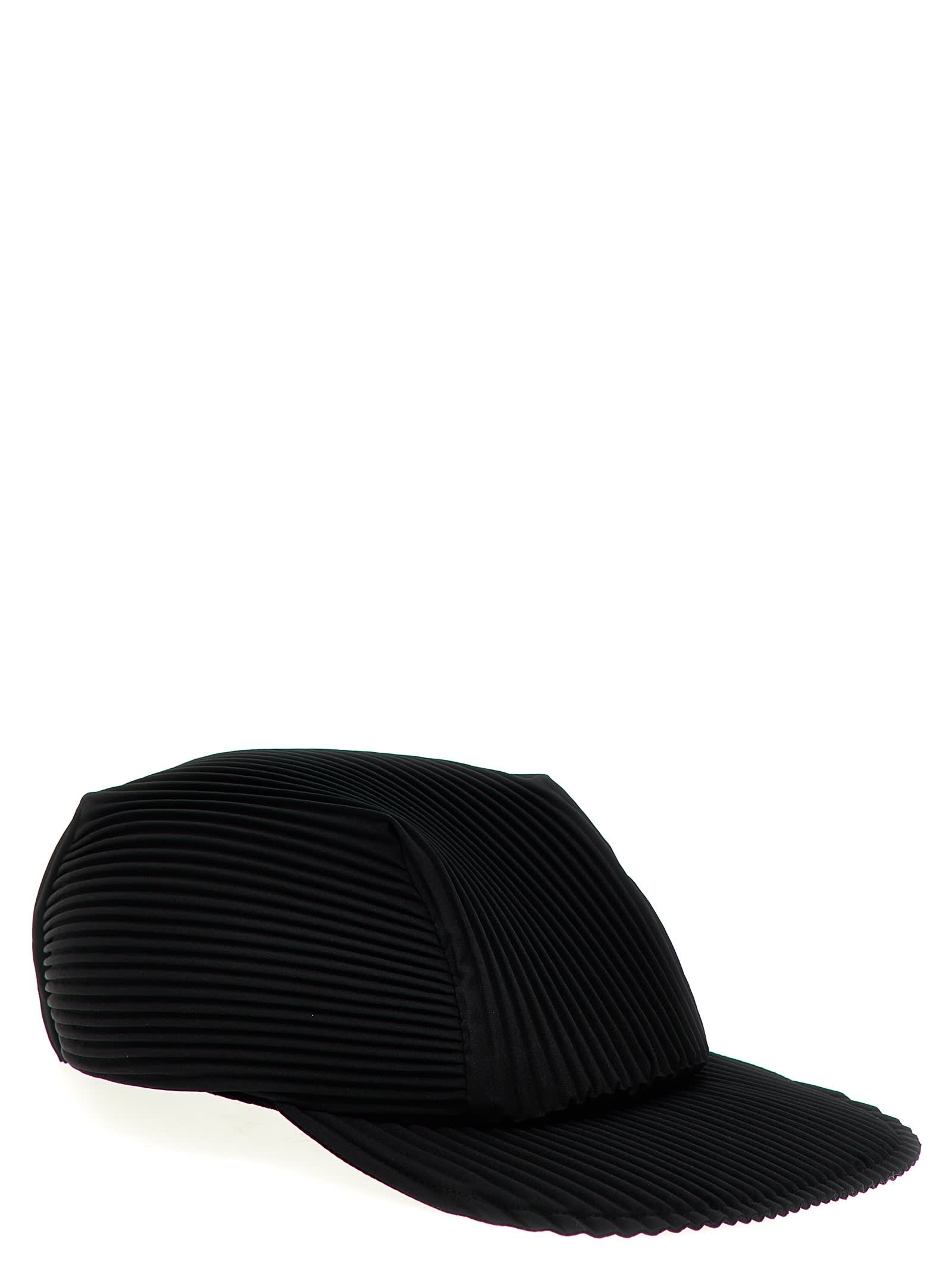 Issey Miyake Pleated Baseball Cap Hats Black In Black