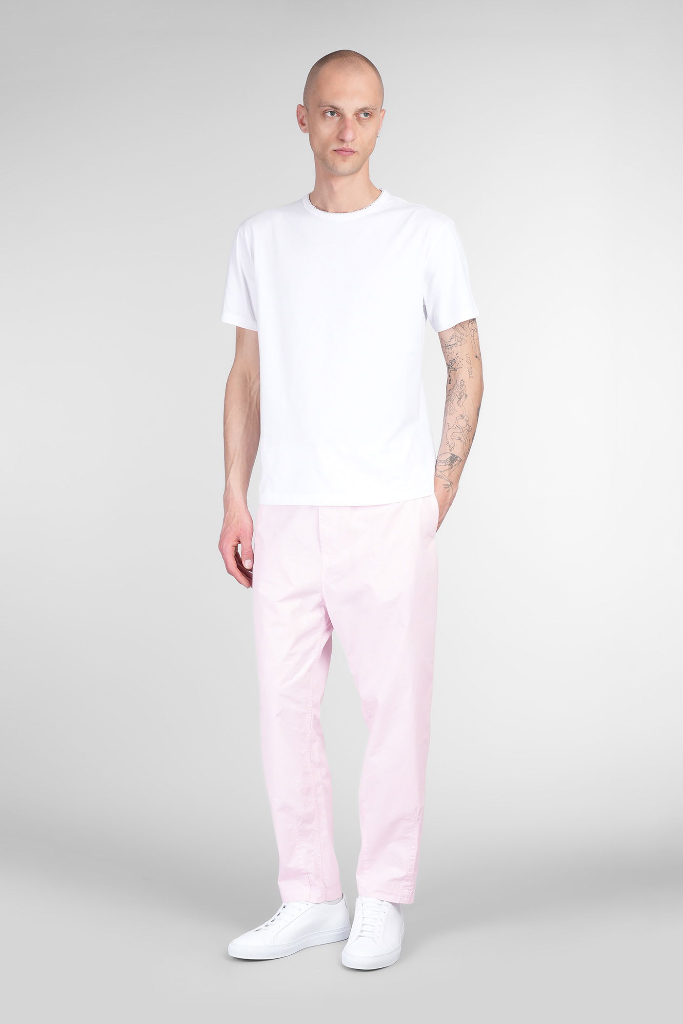 Mauro Grifoni Pants In Rose-pink Cotton