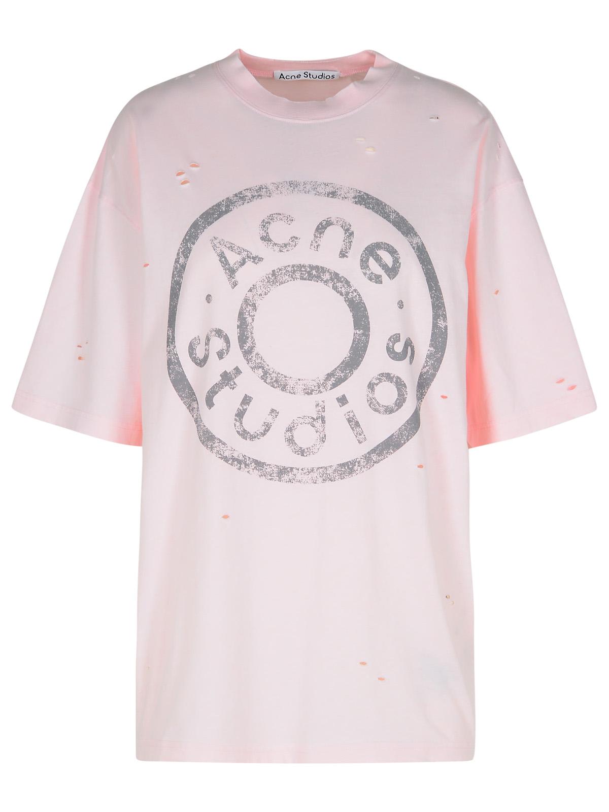 Pink Cotton Blend T-shirt
