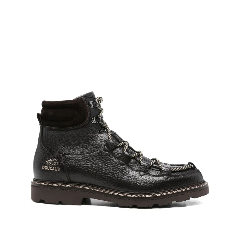 Doucal's Lace-up Leather Boots In Multi