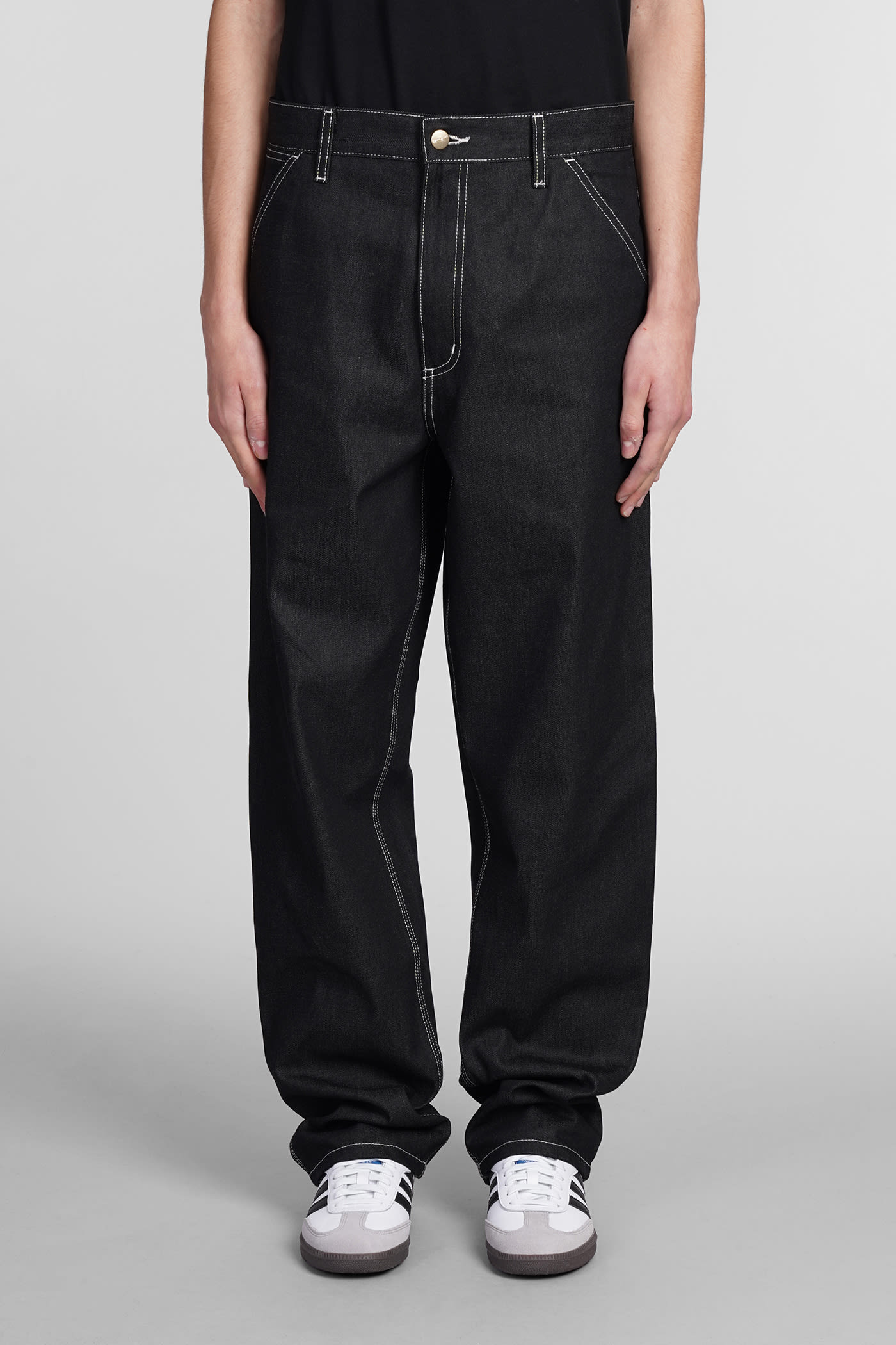 Carhartt Single Knee Pant Back Pockets In Black