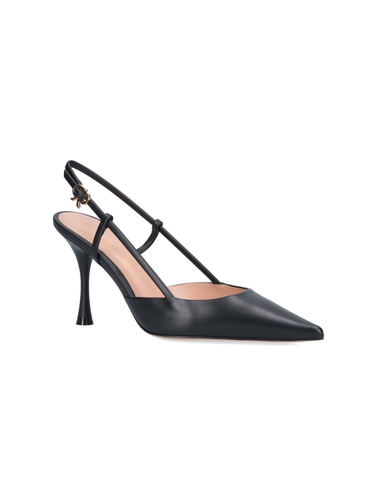 Gianvito Rossi 85mm Ascent Leather Slingback Pumps In Black