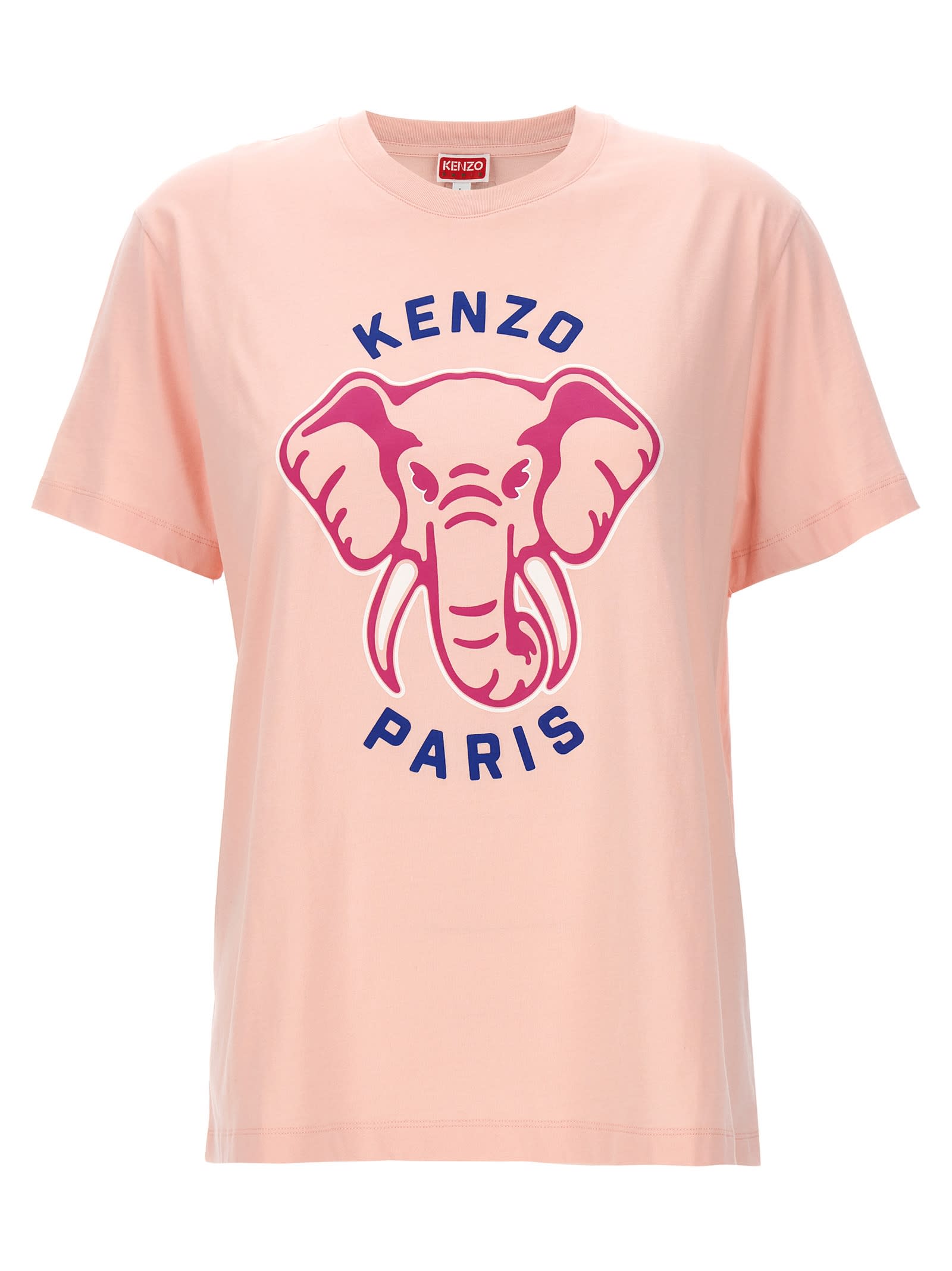 Shop Kenzo Elephant T-shirt In Pink