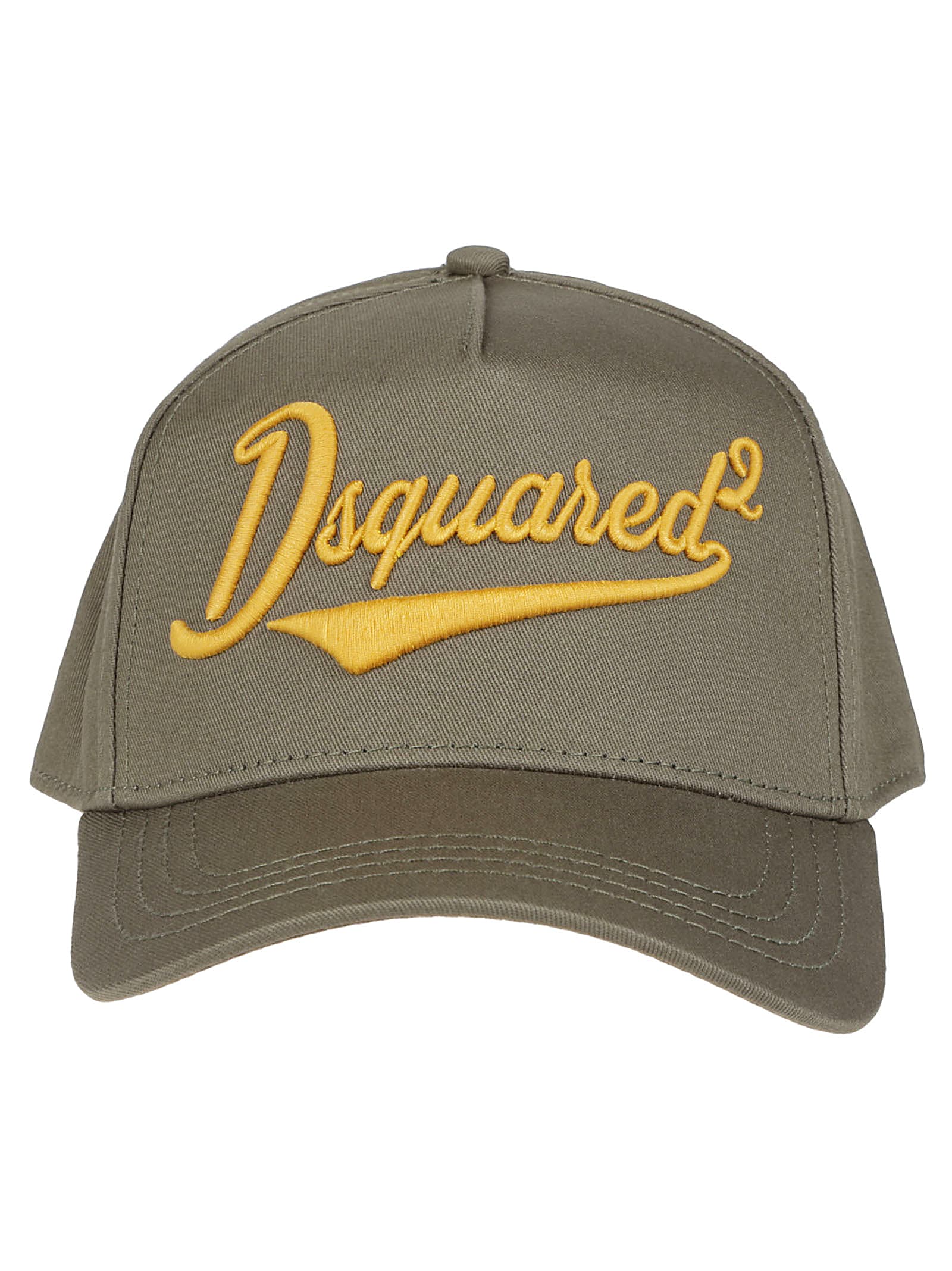Dsquared2 Logo-embroidered Curved Peak Baseball Cap In Verde Militare