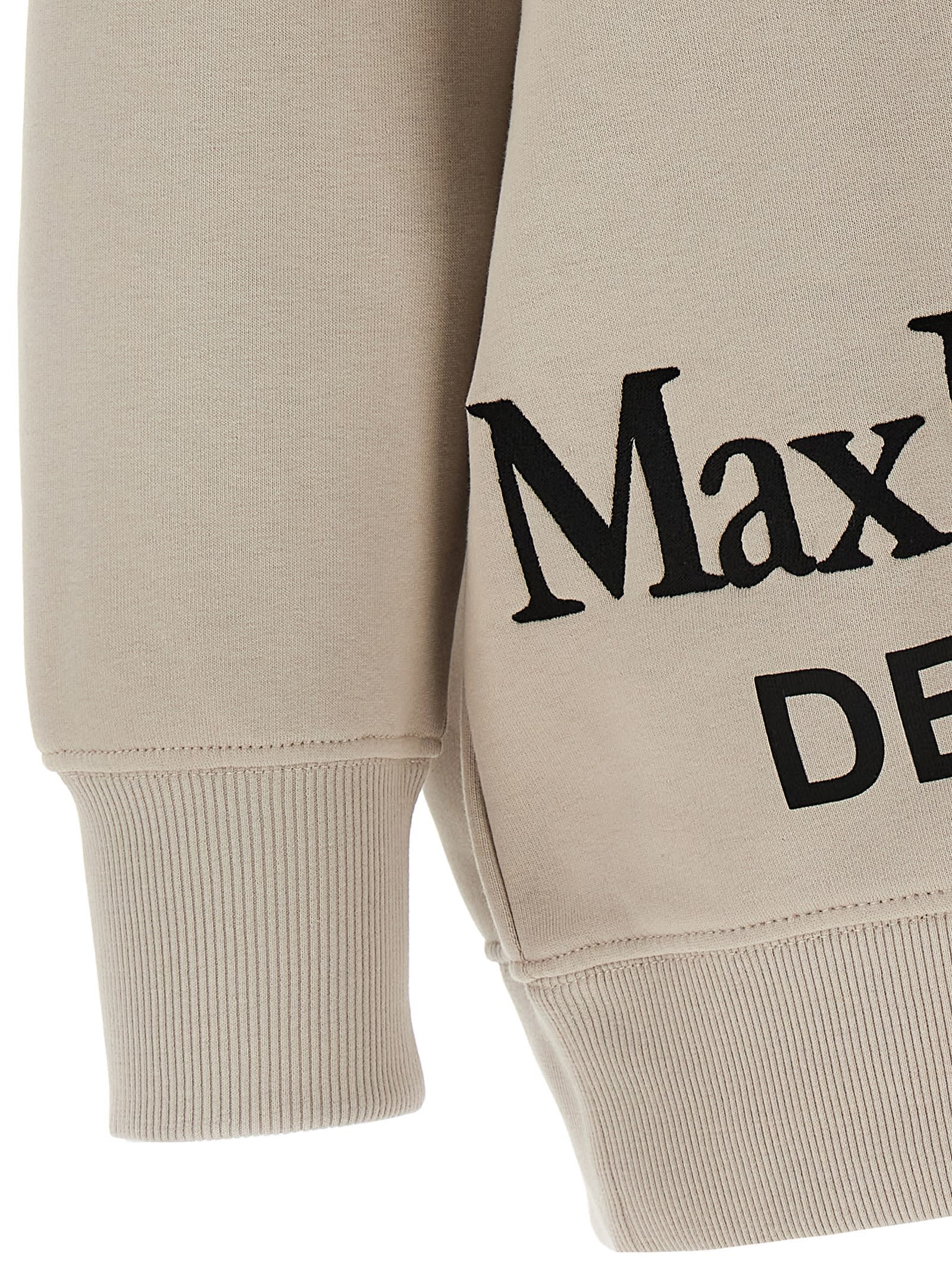 's Max Mara Hooded Oversized Sweatshirt Ribbed Cuffs In Neutral