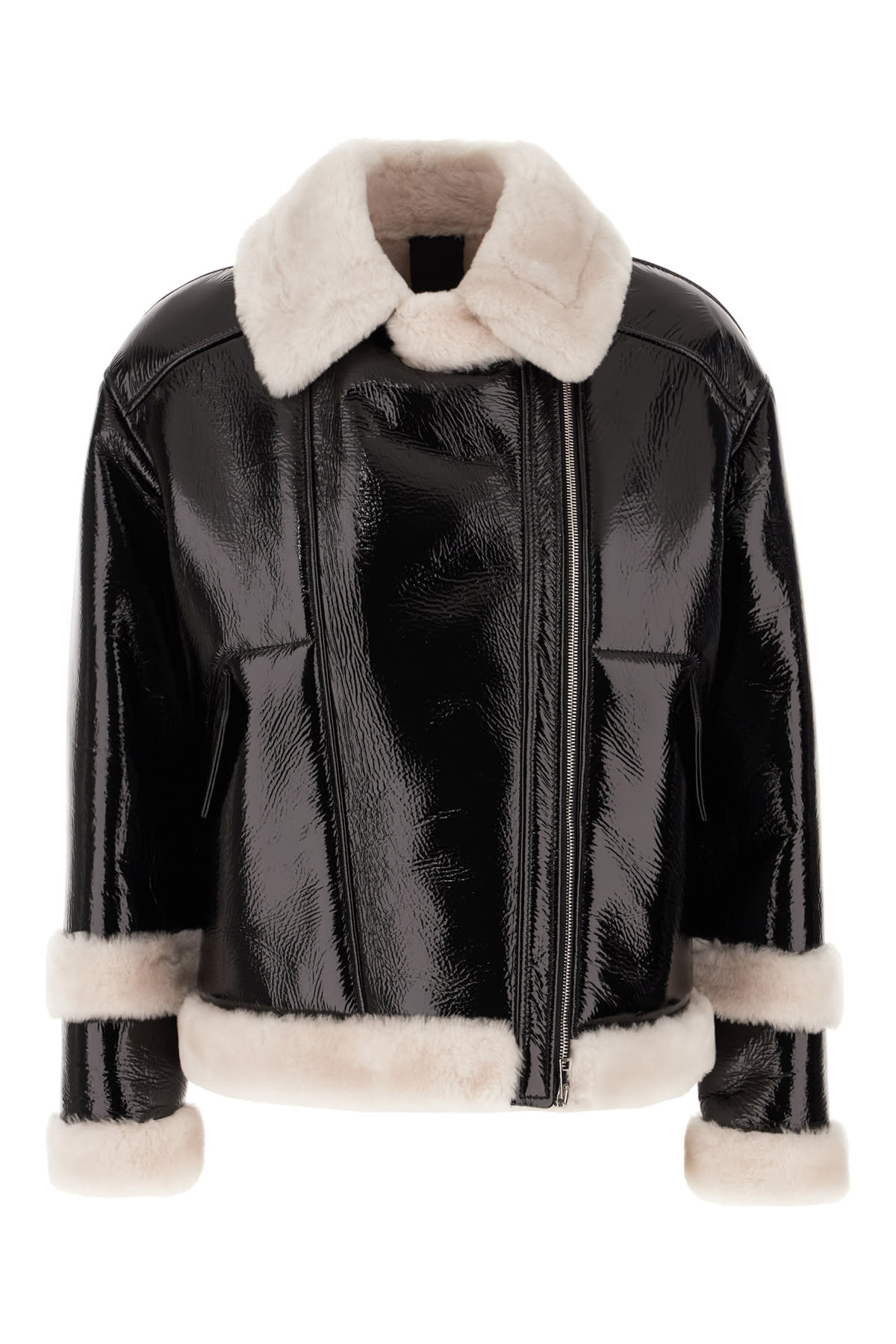 BLANCHA BLACK SHEARLING JACKET 