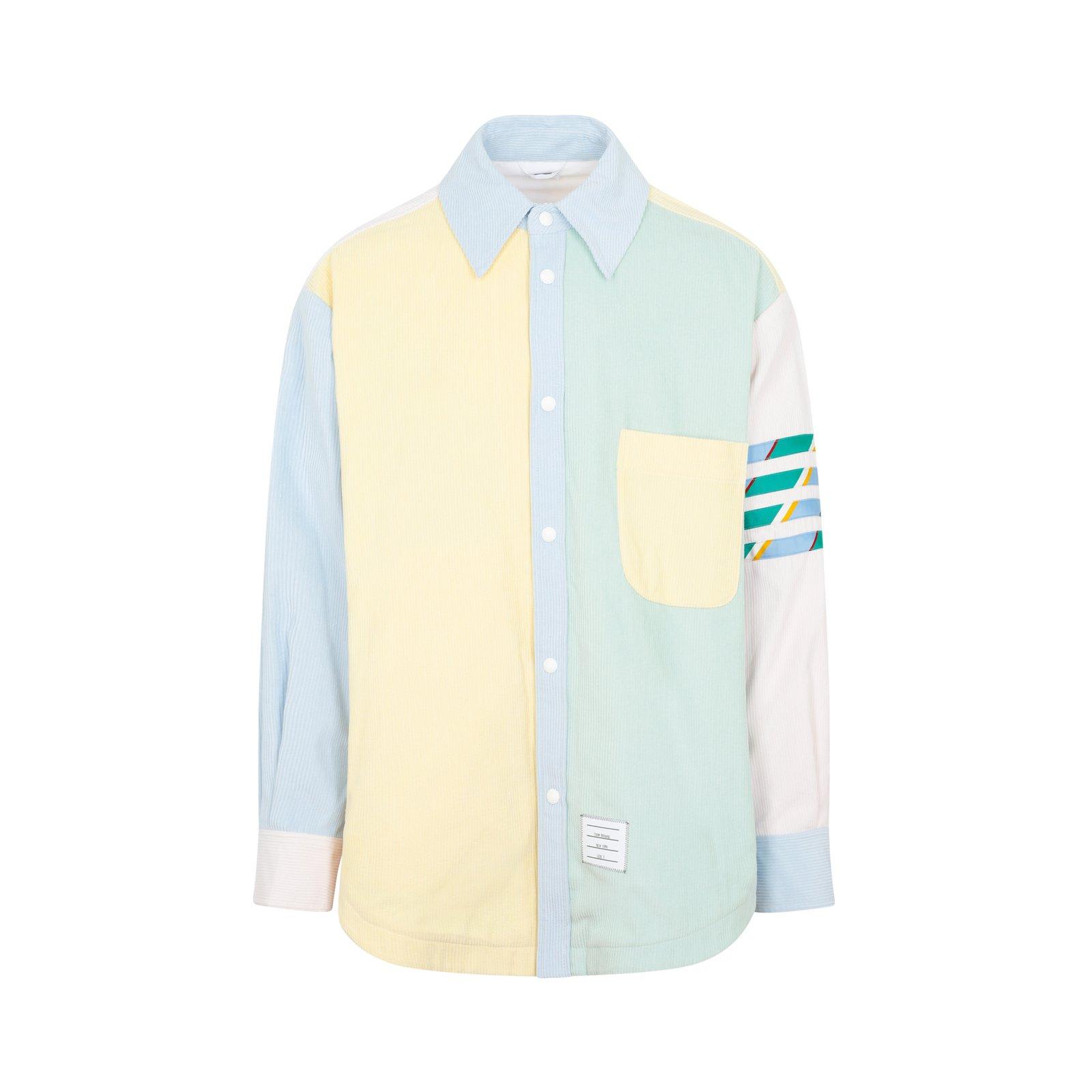 THOM BROWNE COLOUR-BLOCK OVERSHIRT