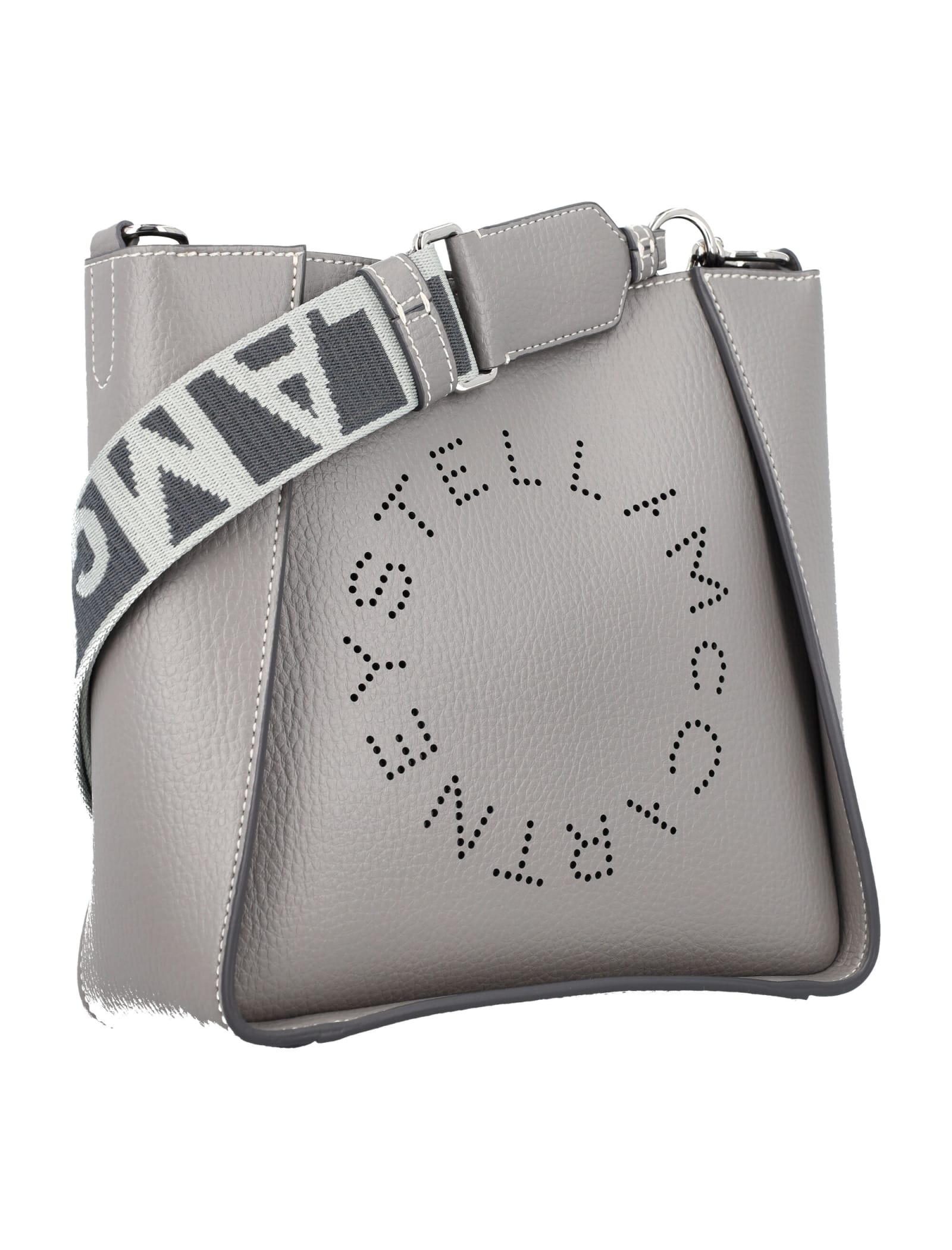 Shop Stella Mccartney Mini Crossbody Bag In Smoke