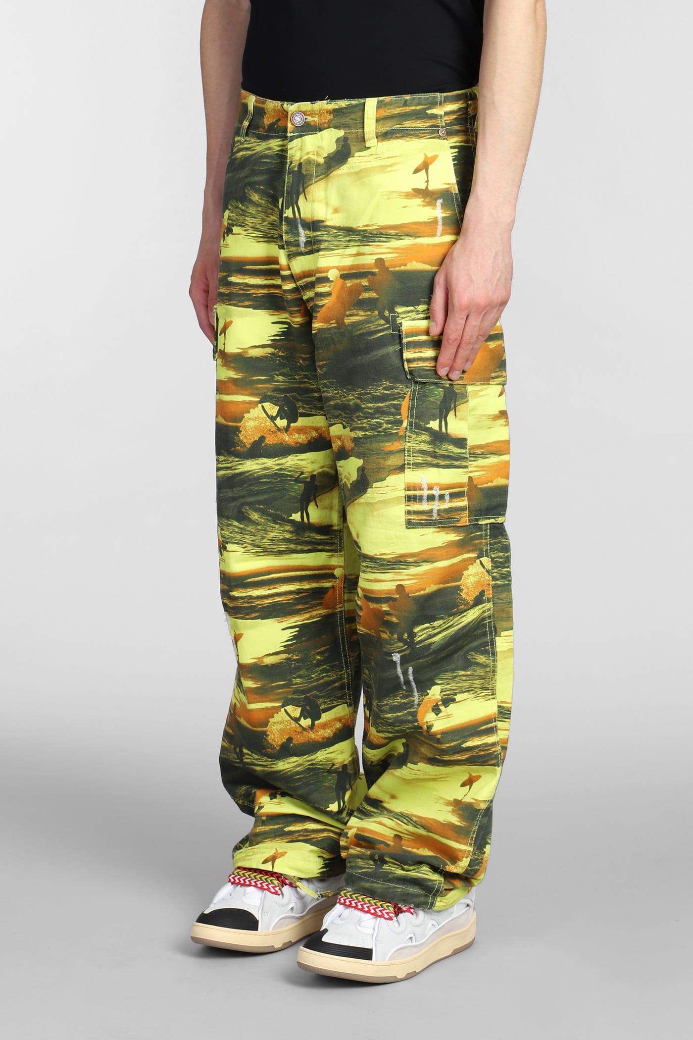 ERL UNISEX DENIM SMALL MILITARY BAG RED 