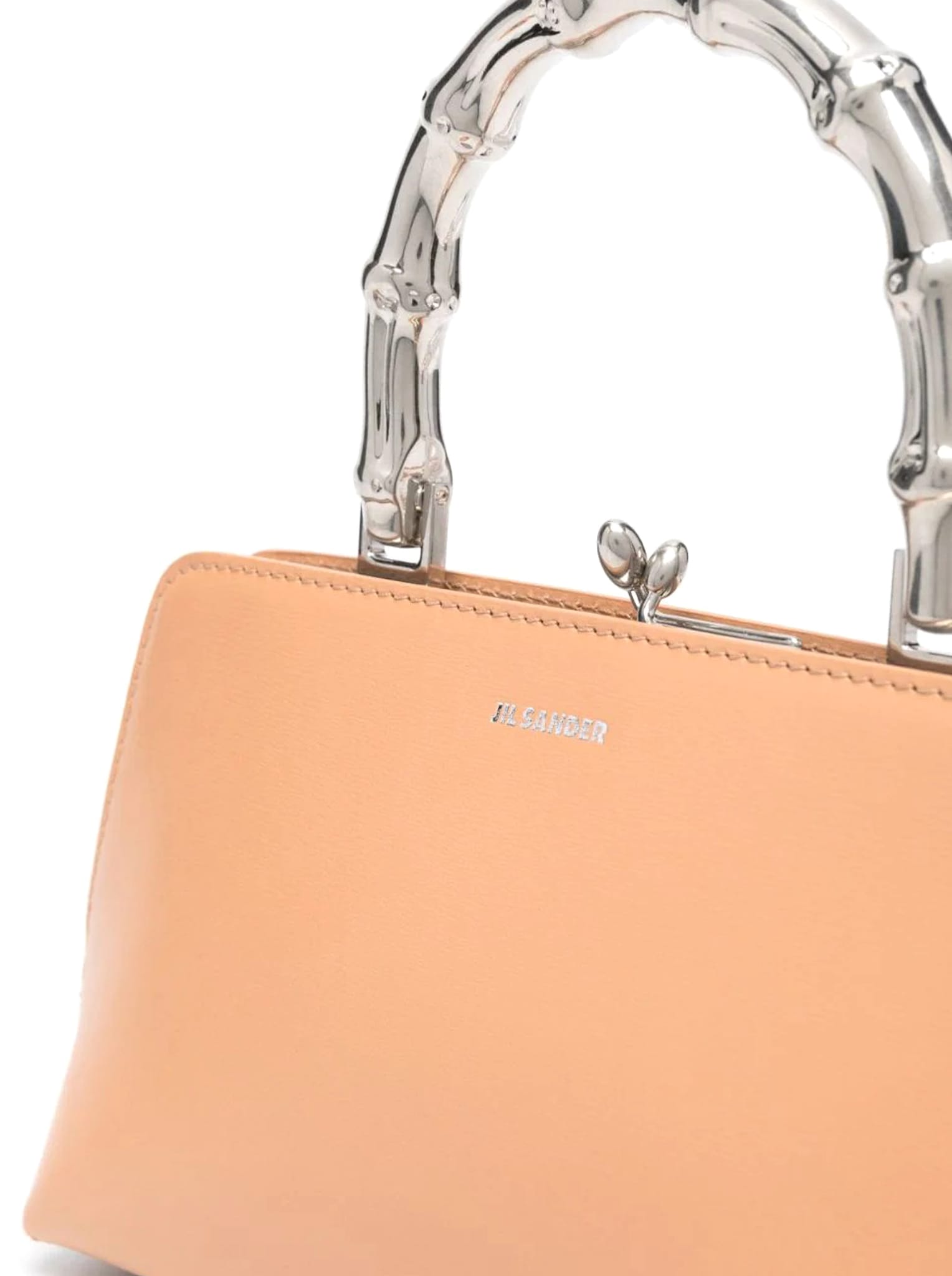 Jil Sander Goji Mini Bamboo Tote In Light Bronze
